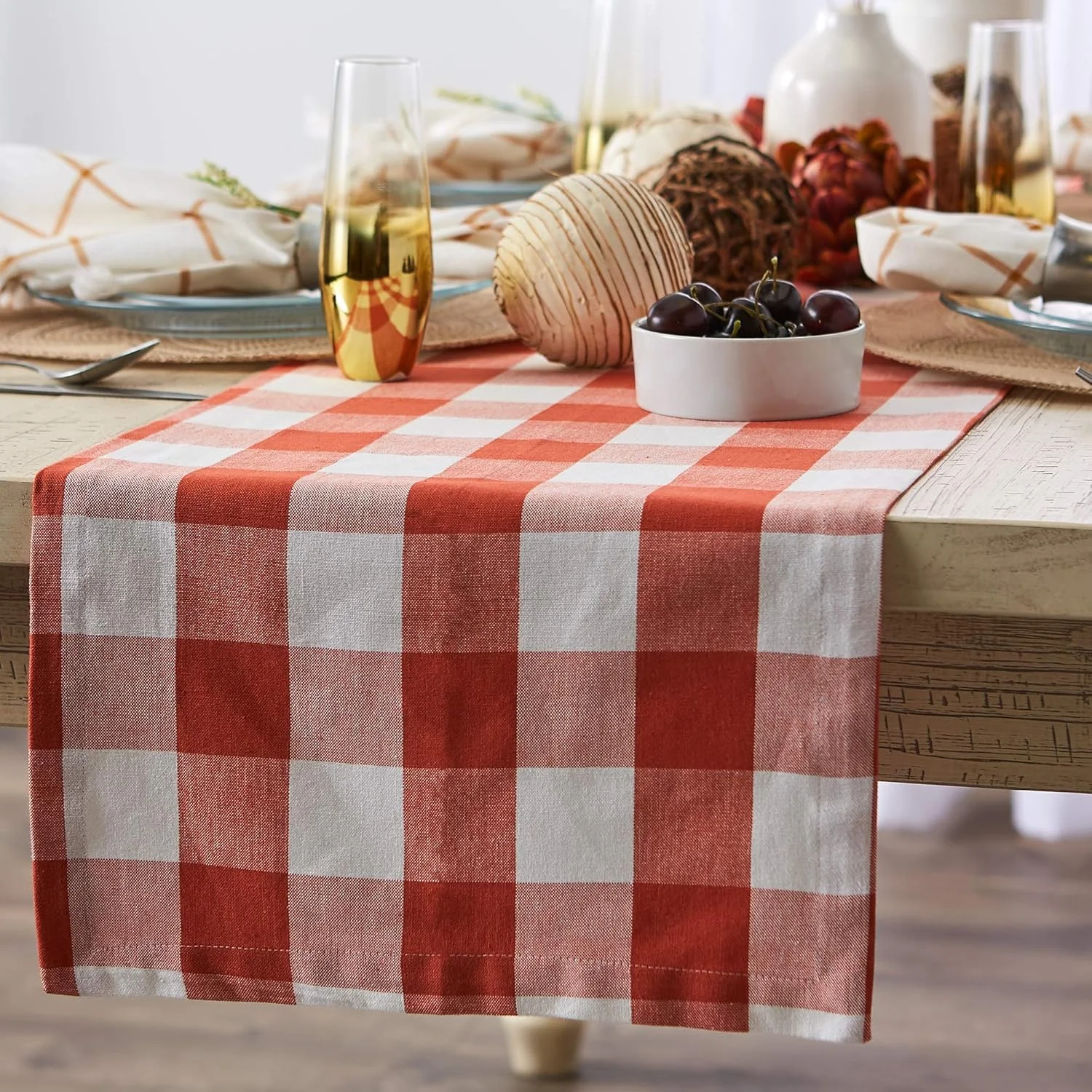 رانر رومیزی طرح بوفالو DII، سبک کلاسیک روستایی، 35x274 سانتی متر، قرمز وینتیج رانر رومیزی طرح بوفالو DII، سبک کلاسیک روستایی، 35x274 سانتی متر، قرمز وینتیج