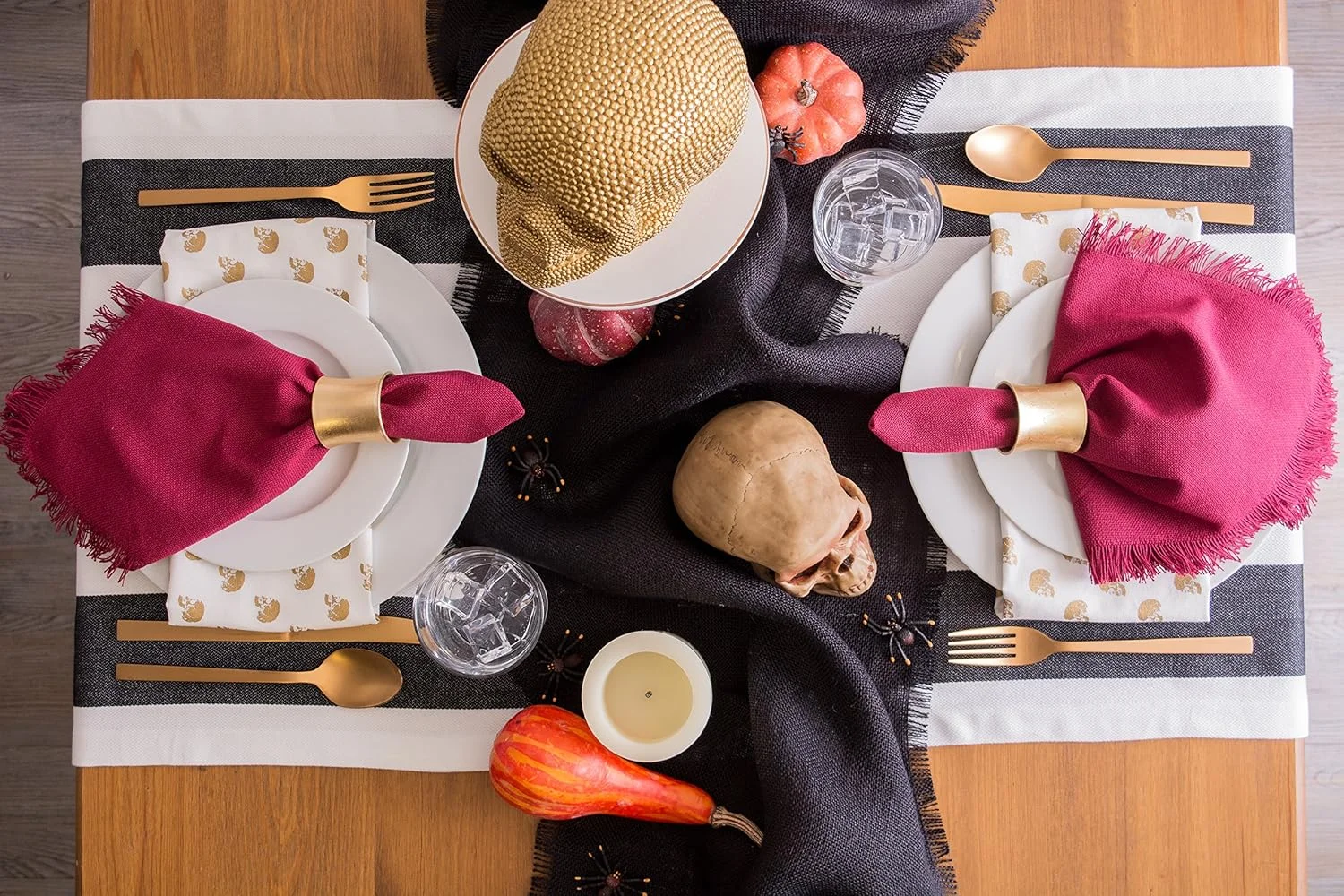 رانر رومیزی راه راه DII Cabana Dobby، سایز 18x108 اینچ، مشکی و سفید رانر رومیزی راه راه DII Cabana Dobby، سایز 18x108 اینچ، مشکی و سفید