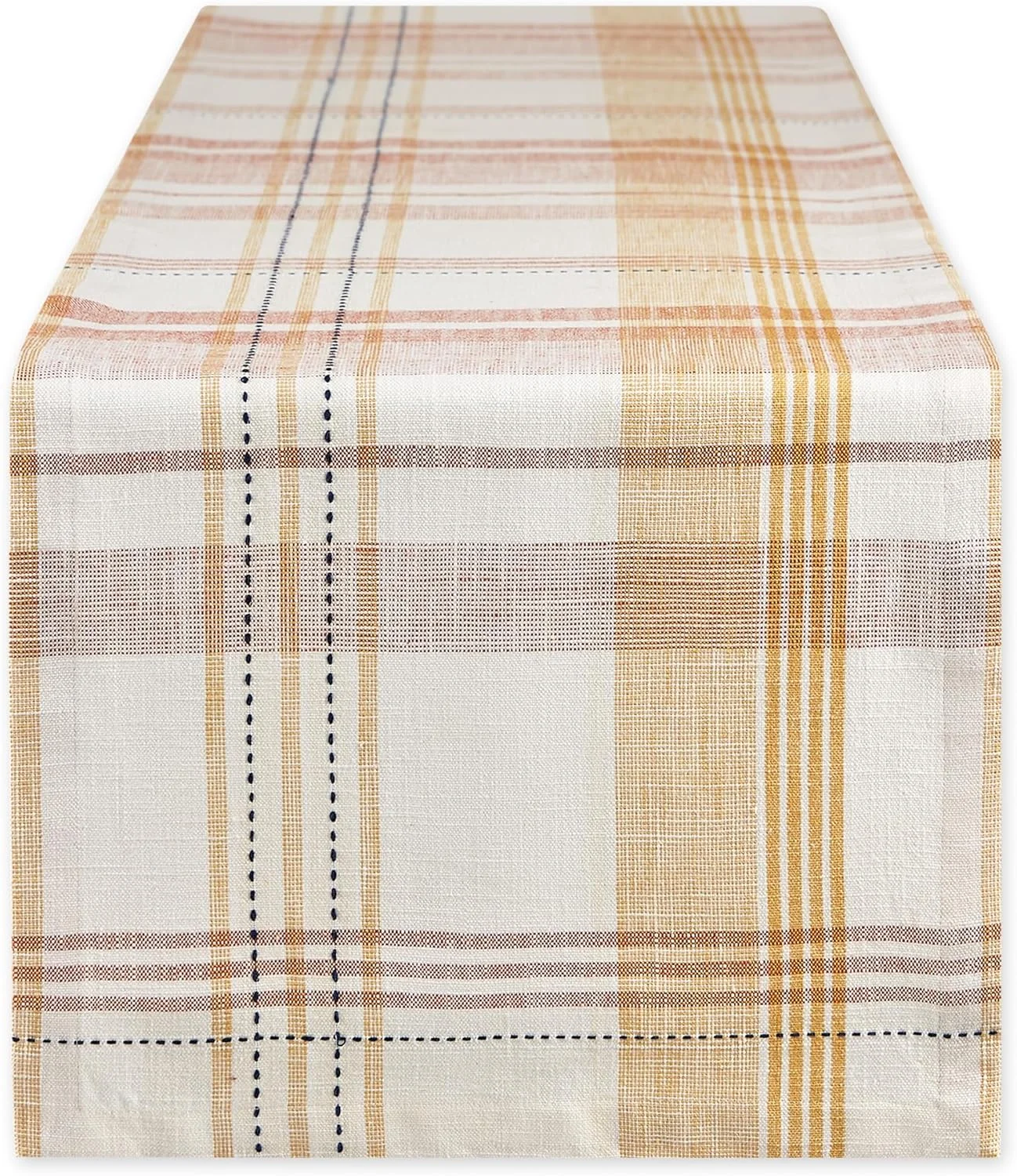 رانر رومیزی نخی طرح چهارخانه Veranda DII، مناسب استفاده روزمره، 35x274 سانتی متر رانر رومیزی نخی طرح چهارخانه Veranda DII، مناسب استفاده روزمره، 35x274 سانتی متر