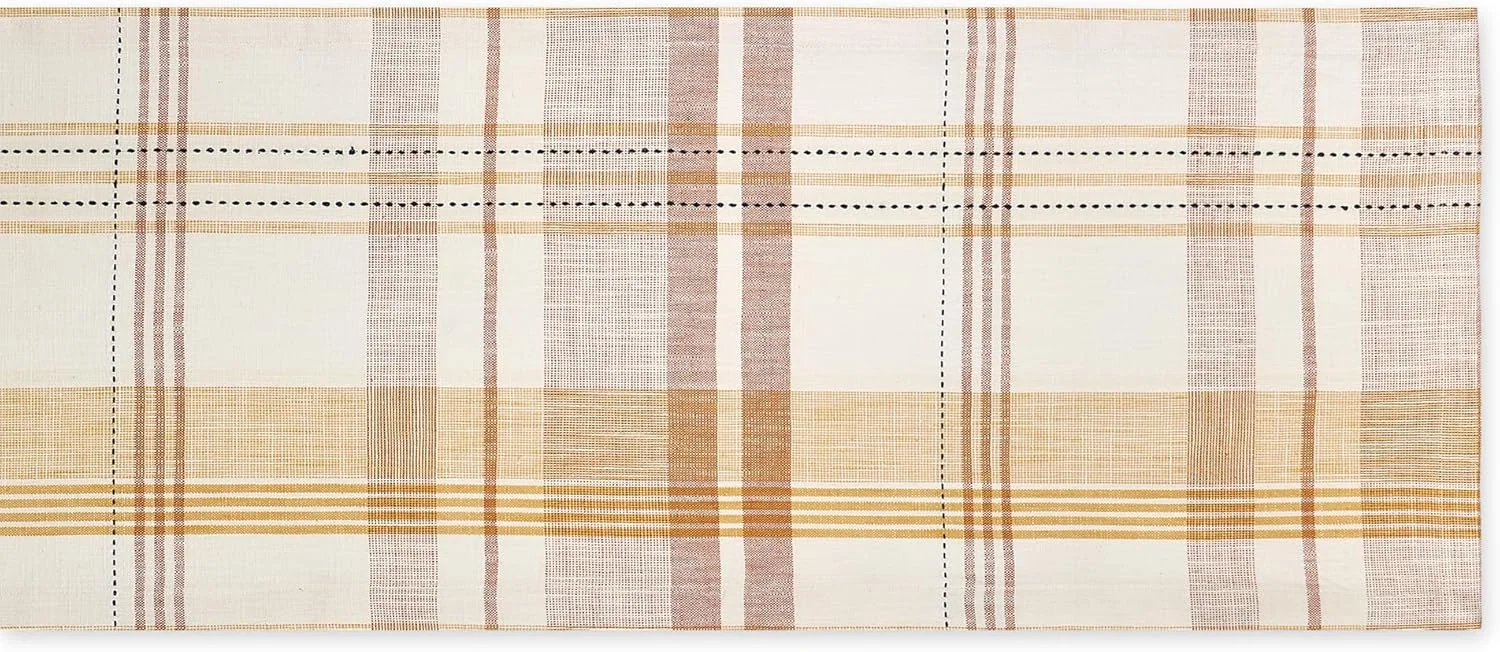 رانر رومیزی نخی طرح چهارخانه Veranda DII، مناسب استفاده روزمره، 35x274 سانتی متر رانر رومیزی نخی طرح چهارخانه Veranda DII، مناسب استفاده روزمره، 35x274 سانتی متر