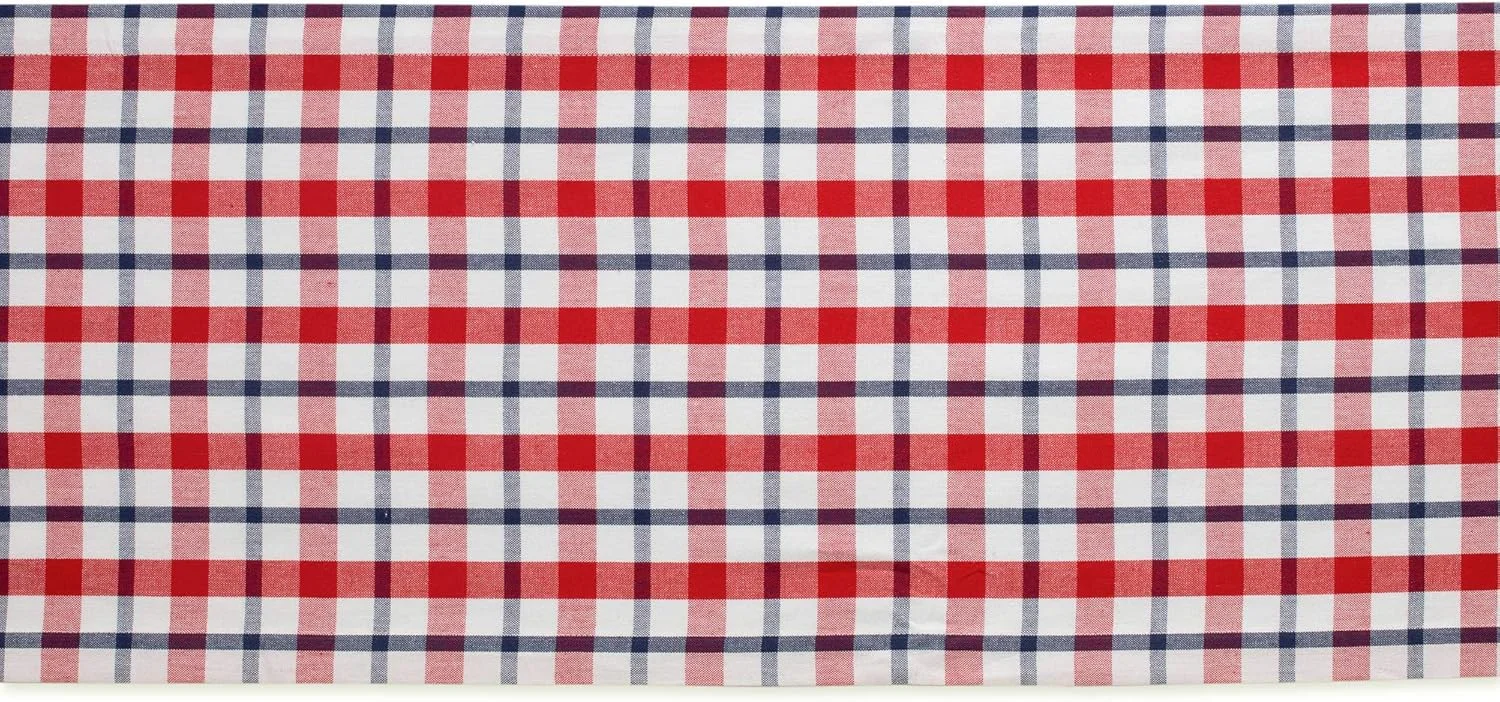 کالکشن رومیزی چهارخانه آمریکایی DII برای استفاده روزمره، پیکنیکهای تابستانی، باربیکیو، مهمانیهای داخلی/خارجی، 100% پنبه قابل شستشو در ماشین لباسشویی، رانر، 14x72 کالکشن رومیزی چهارخانه آمریکایی DII برای استفاده روزمره، پیکنیکهای تابستانی، باربیکیو، مهمانیهای داخلی/خارجی، 100% پنبه قابل شستشو در ماشین لباسشویی، رانر، 14x72