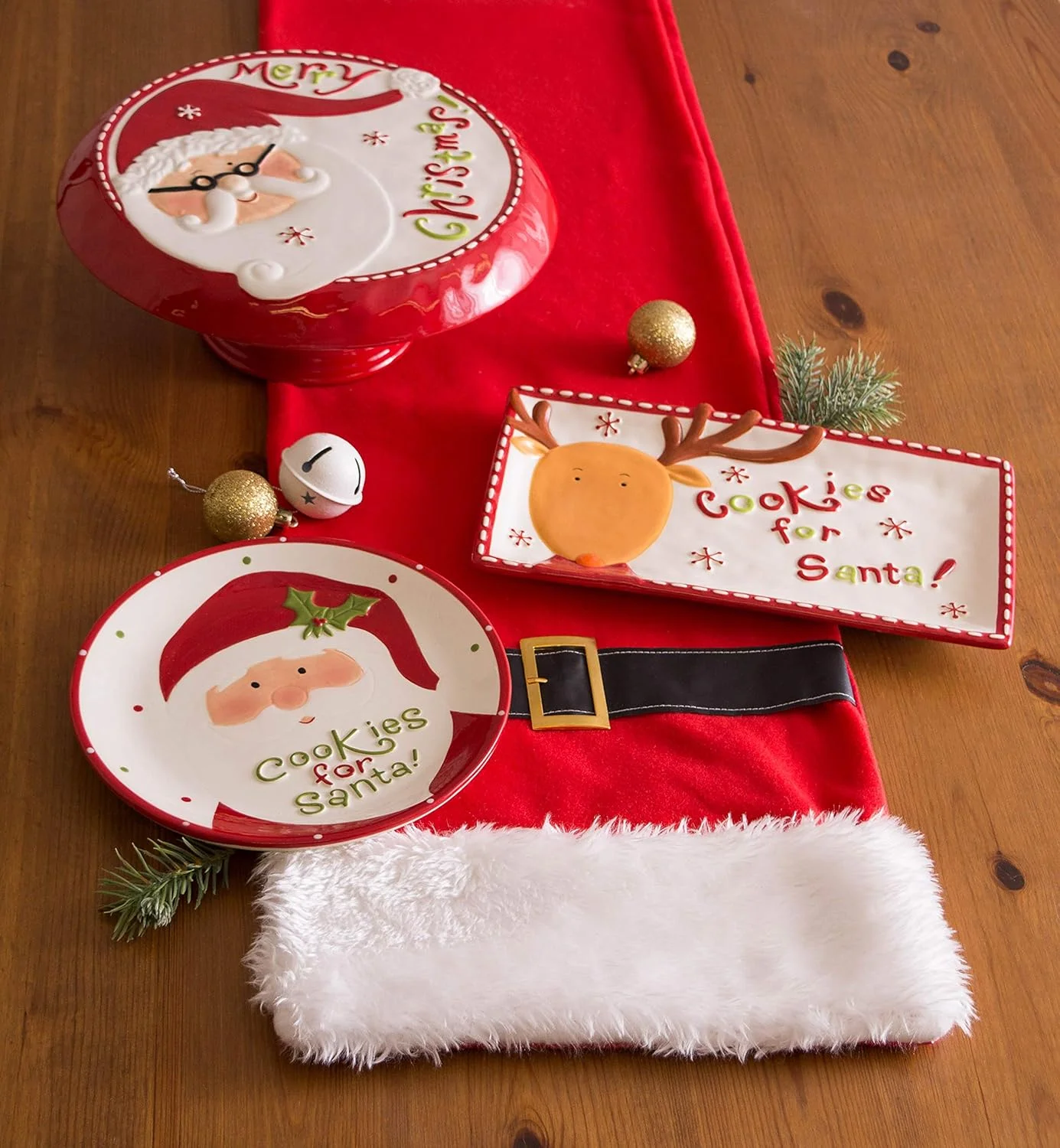 دکور میز کریسمس DII، تزئین میز فصل تعطیلات، رومیزی، 35x183 سانتی متر، کمربند بابانوئل قرمز دکور میز کریسمس DII، تزئین میز فصل تعطیلات، رومیزی، 35x183 سانتی متر، کمربند بابانوئل قرمز