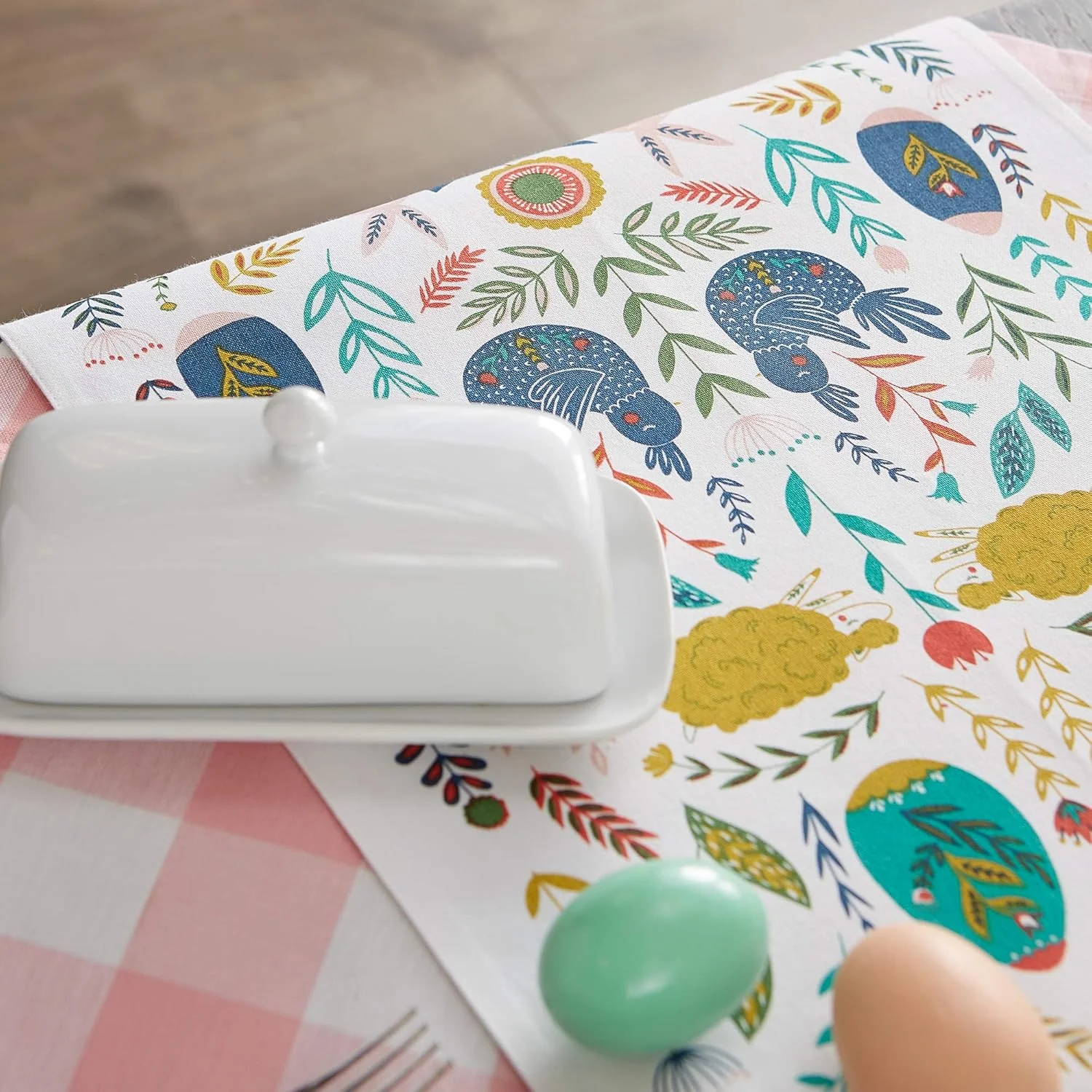 رانر رومیزی آشپزخانه DII، طرح Easter Folk، سایز 14x108 رانر رومیزی آشپزخانه DII، طرح Easter Folk، سایز 14x108