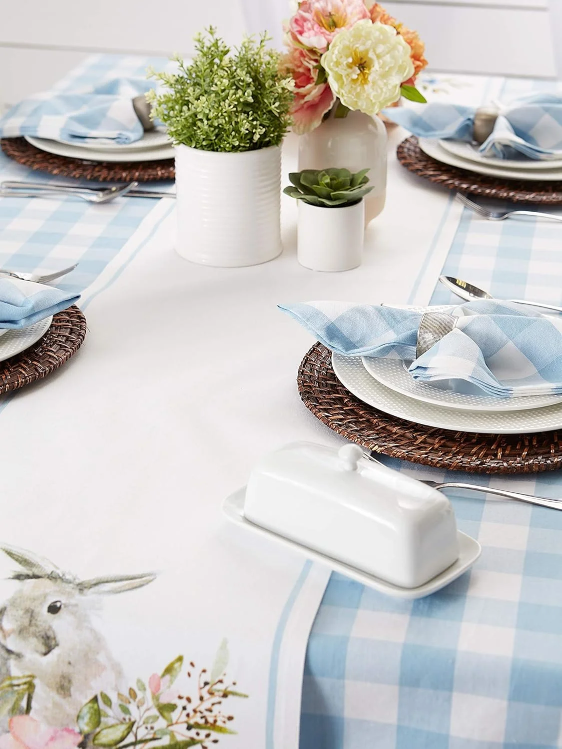 رانر رومیزی کلکسیون بهاره DII، طرح خرگوش باغ، 35x183 سانتی متر رانر رومیزی کلکسیون بهاره DII، طرح خرگوش باغ، 35x183 سانتی متر