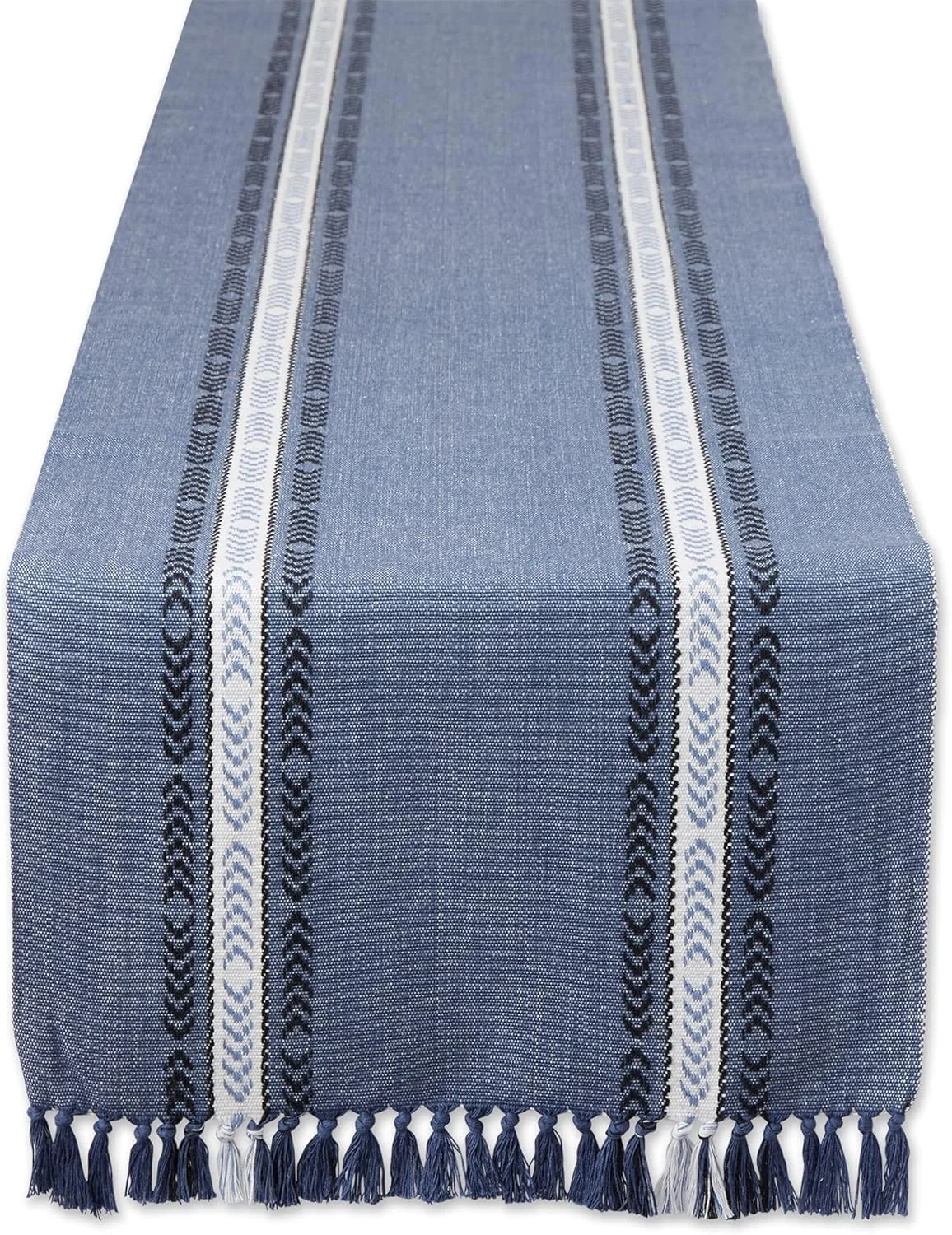 رانر رومیزی راه راه حاشیه دار مجموعه DII Everyday، 35x274، آبی فرانسوی رانر رومیزی راه راه حاشیه دار مجموعه DII Everyday، 35x274، آبی فرانسوی