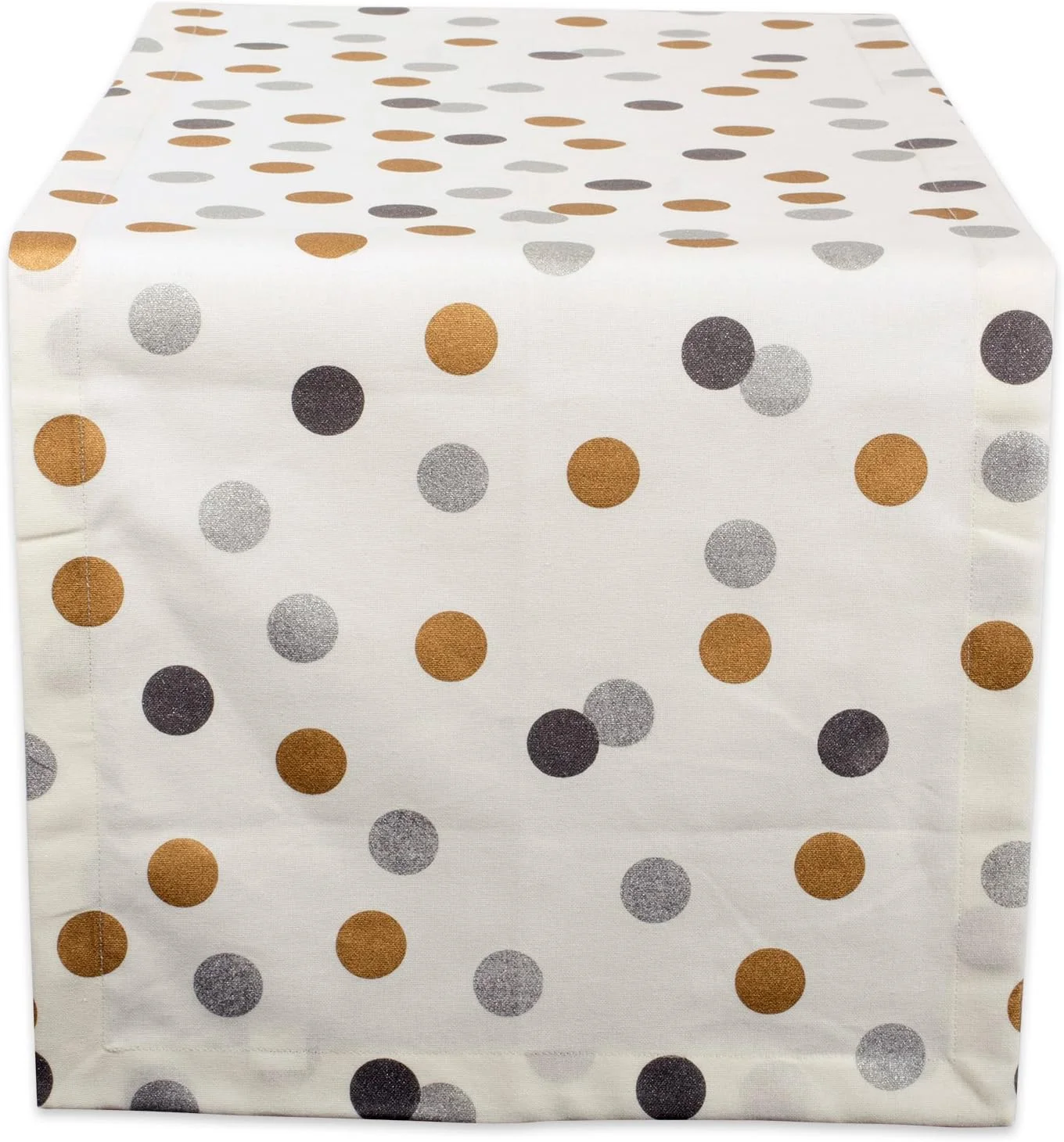 رانر رومیزی پارچه ای فلزی طرح تعطیلات DII، دکور آشپزخانه، رانر رومیزی کریسمس، 35x274 سانتی متر، خال های پولکای نقره ای و طلایی رانر رومیزی پارچه ای فلزی طرح تعطیلات DII، دکور آشپزخانه، رانر رومیزی کریسمس، 35x274 سانتی متر، خال های پولکای نقره ای و طلایی