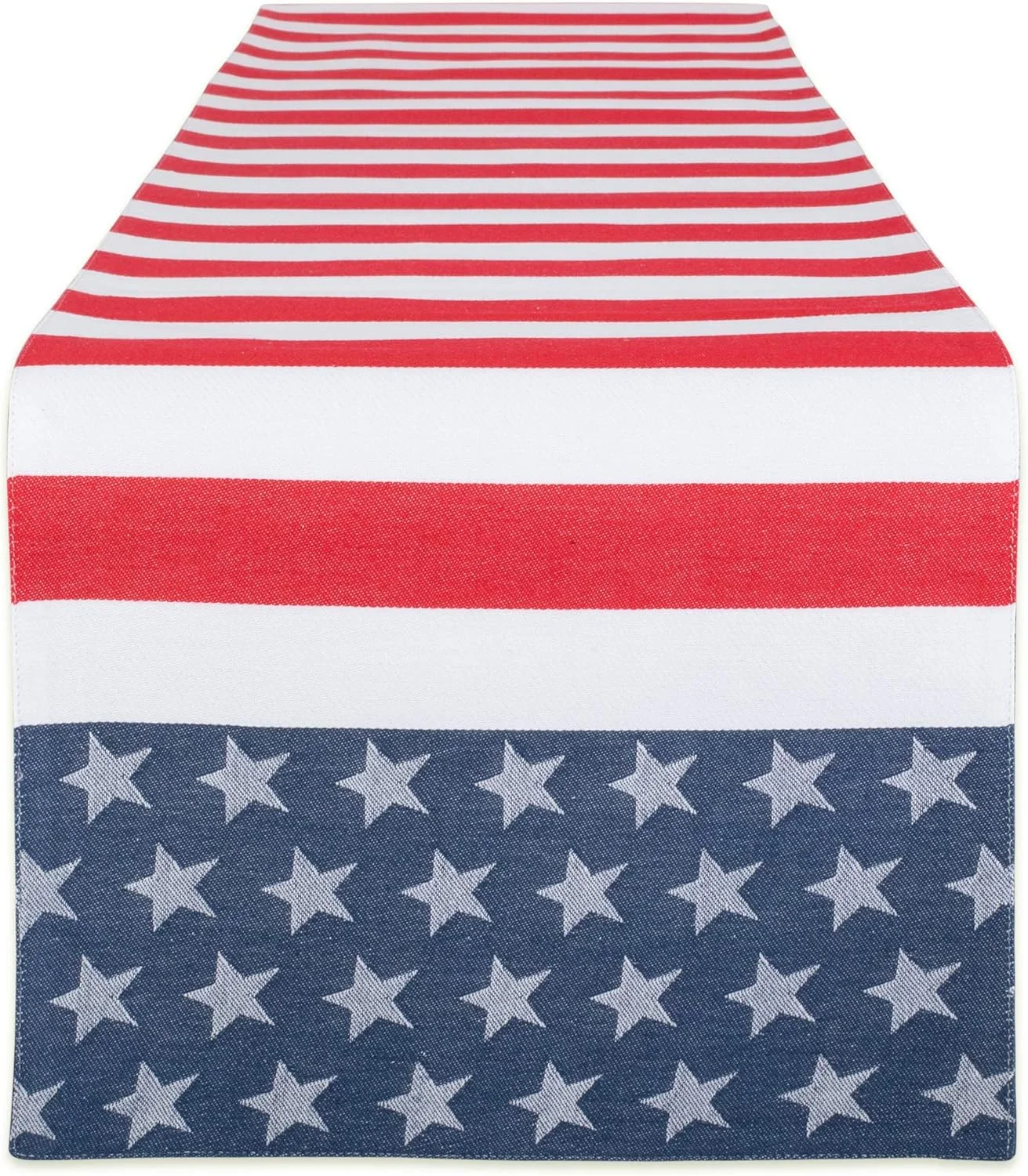 رانر رومیزی نخی DII، طرح ستاره و راه راه، 35x228 سانتی متر رانر رومیزی نخی DII، طرح ستاره و راه راه، 35x228 سانتی متر