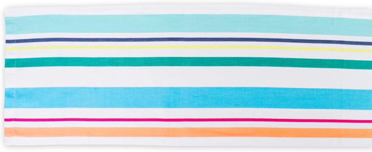 رانر رومیزی نخی راه راه ساحلی DII، قابل شستشو در ماشین لباسشویی، مناسب برای مهمانی شام، مجالس، دکور، ابعاد 35x183 سانتی متر رانر رومیزی نخی راه راه ساحلی DII، قابل شستشو در ماشین لباسشویی، مناسب برای مهمانی شام، مجالس، دکور، ابعاد 35x183 سانتی متر