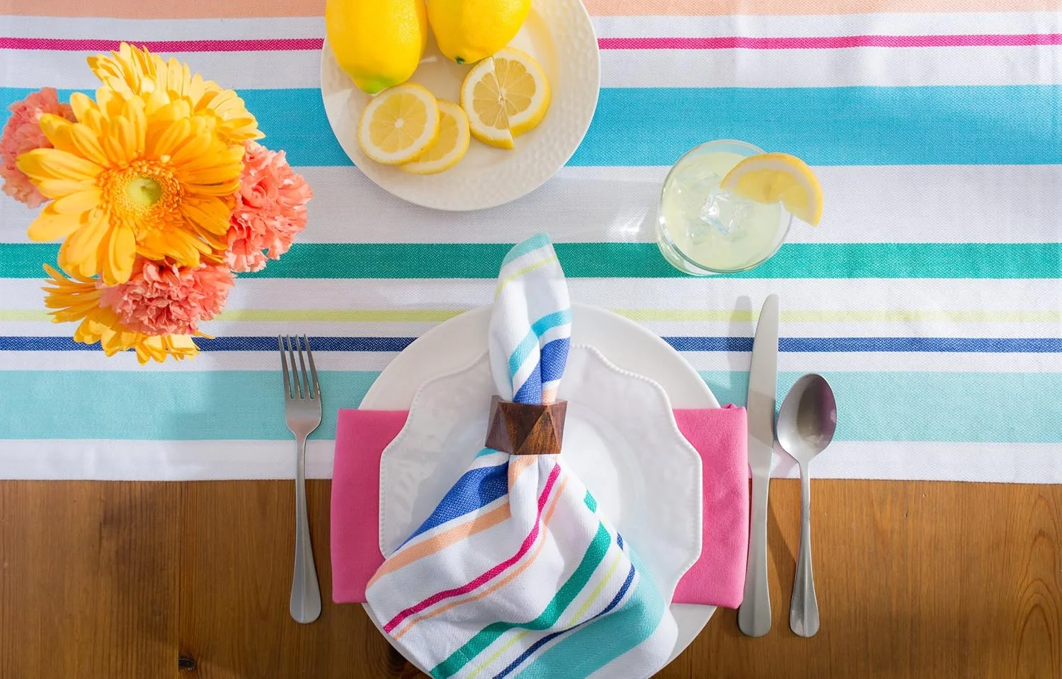 رانر رومیزی نخی راه راه ساحلی DII، قابل شستشو در ماشین لباسشویی، مناسب برای مهمانی شام، مجالس، دکور، ابعاد 35x183 سانتی متر رانر رومیزی نخی راه راه ساحلی DII، قابل شستشو در ماشین لباسشویی، مناسب برای مهمانی شام، مجالس، دکور، ابعاد 35x183 سانتی متر