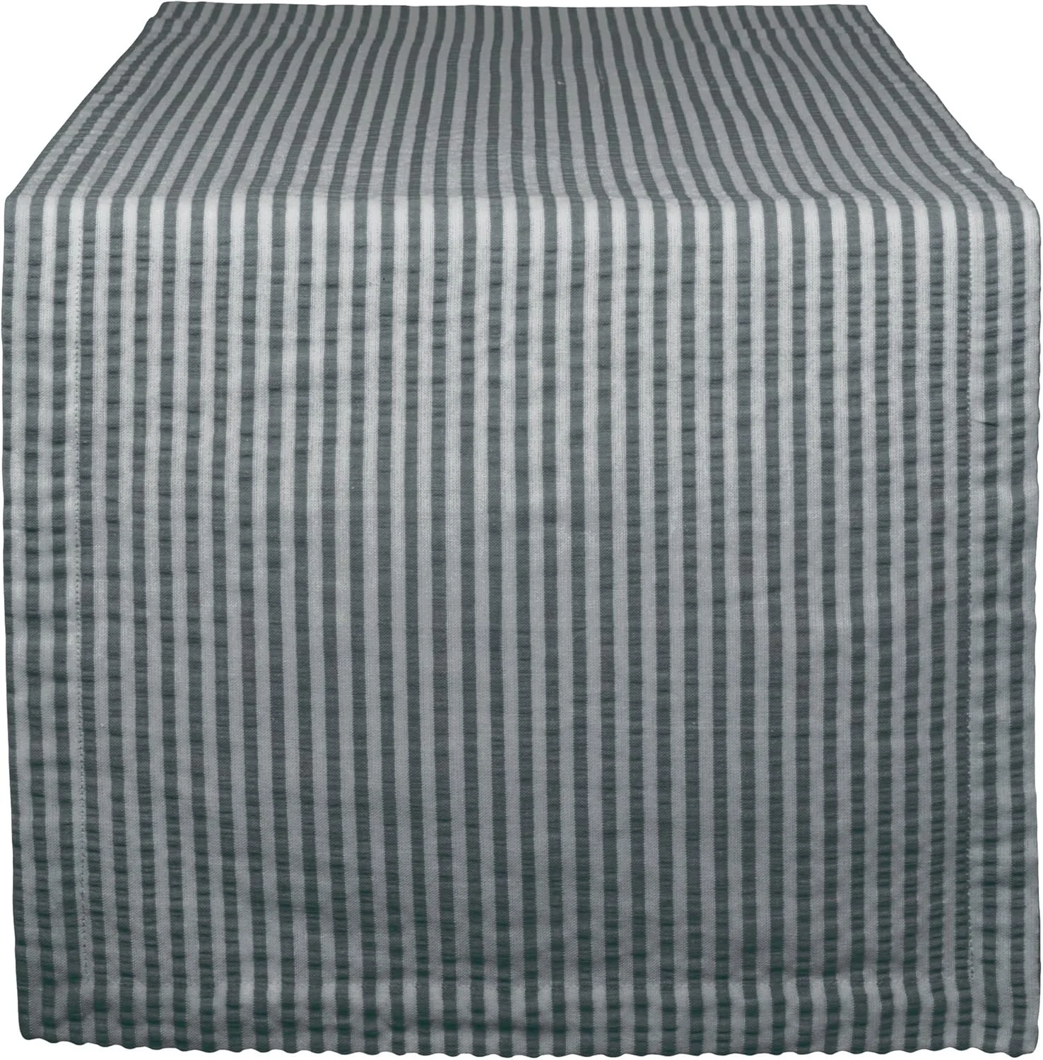 رانر رومیزی راه راه نخی DII مناسب برای اتاق غذاخوری، ورودی عروسی ها، مهمانی ها و استفاده روزمره، 35x274 سانتی متر، خاکستری معدنی و سفید