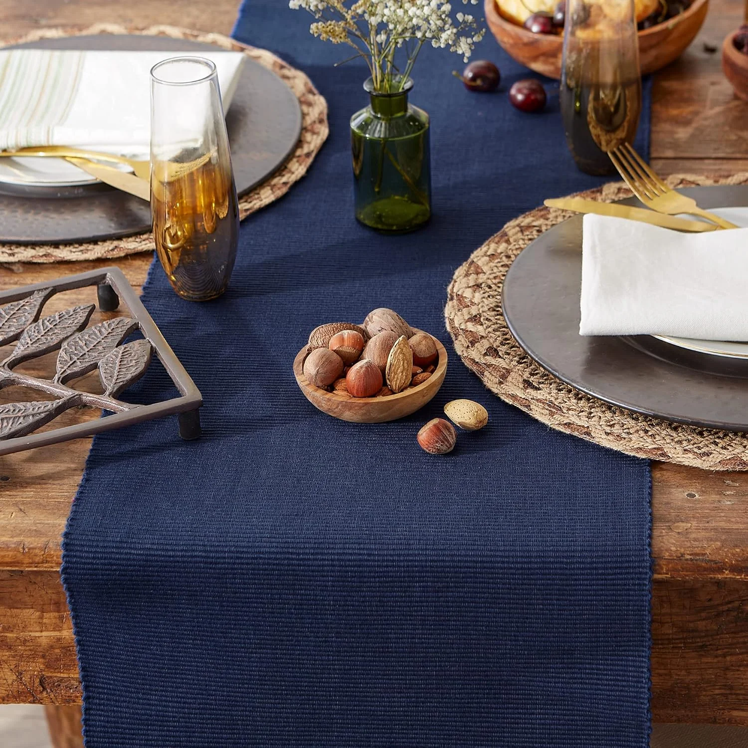 رانر رومیزی بافت محکم DII، 33x183 سانتی متر، آبی دریایی رانر رومیزی بافت محکم DII، 33x183 سانتی متر، آبی دریایی