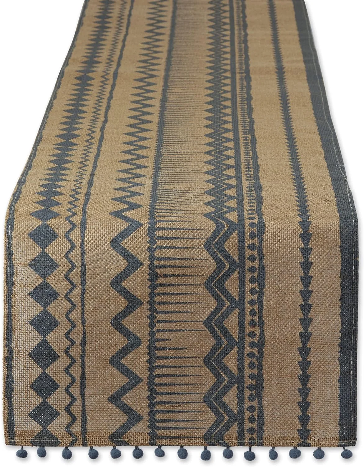 رانر رومیزی بافتنی DII، جوت طبیعی، 35x183 سانتی متر، طرح آزتک مینرال