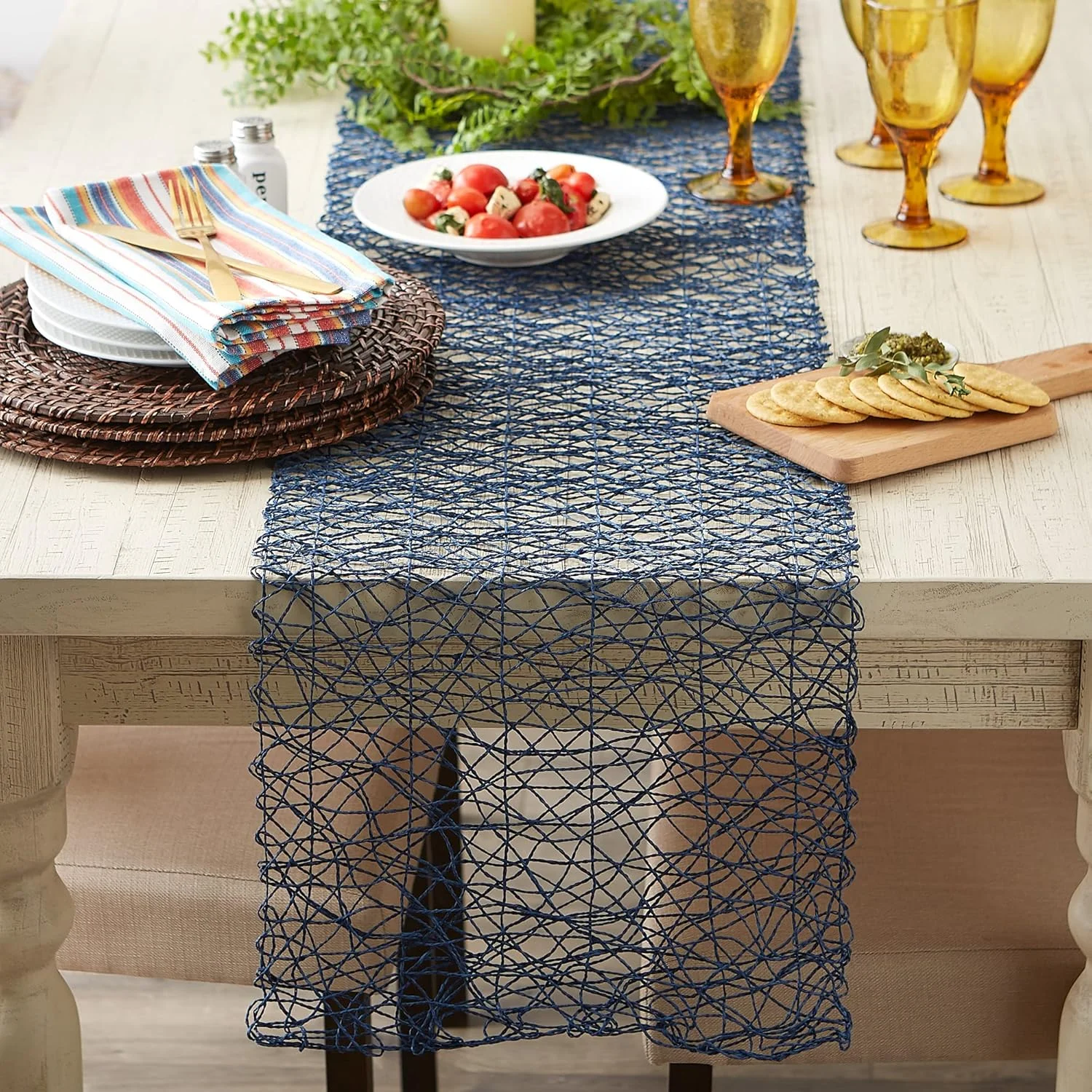 رانر رومیزی بافت کاغذی DII، دکوراسیون تعطیلات یا رویداد، دو رو، 35x183 سانتی متر، آبی فرانسوی رانر رومیزی بافت کاغذی DII، دکوراسیون تعطیلات یا رویداد، دو رو، 35x183 سانتی متر، آبی فرانسوی