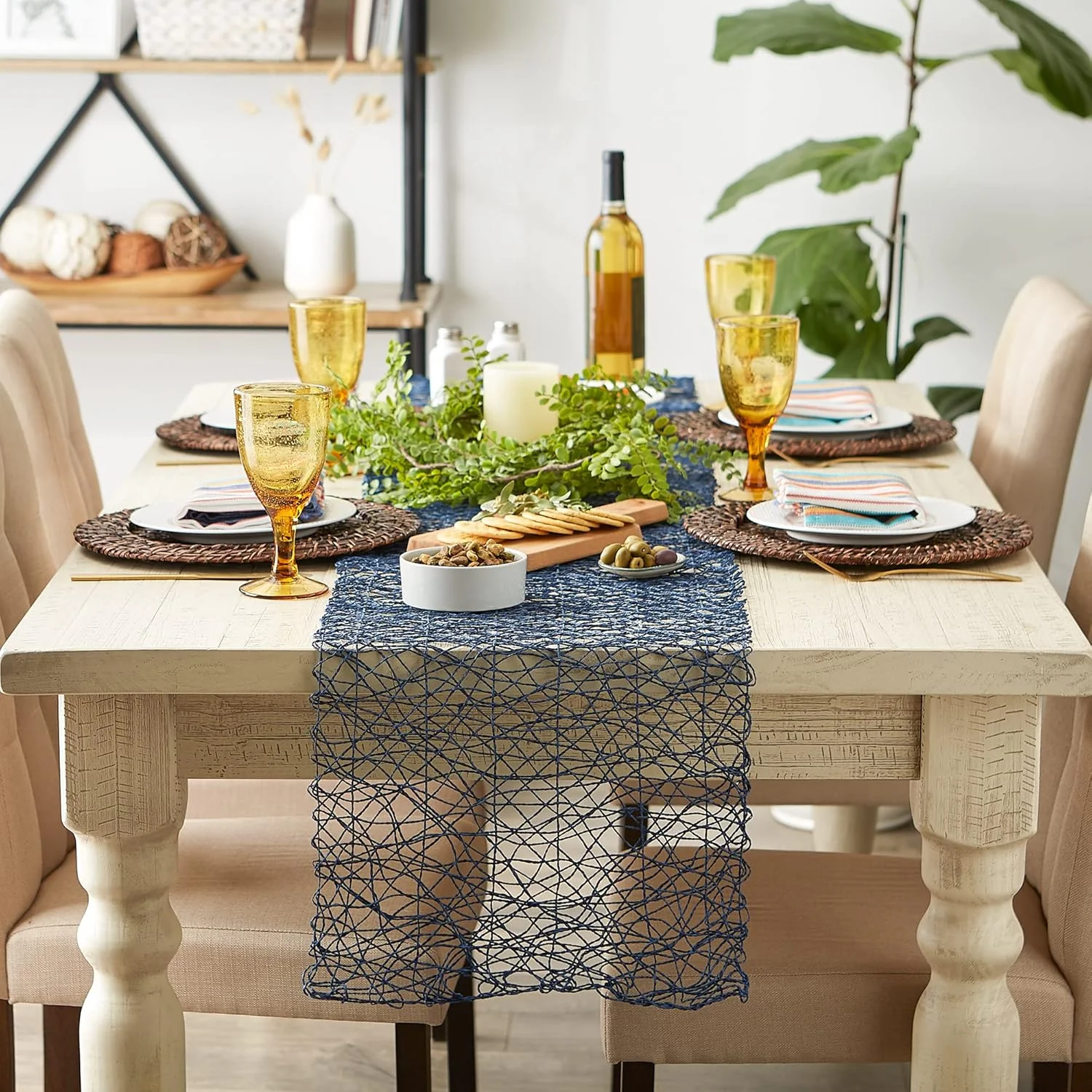 رانر رومیزی بافت کاغذی DII، دکوراسیون تعطیلات یا رویداد، دو رو، 35x183 سانتی متر، آبی فرانسوی رانر رومیزی بافت کاغذی DII، دکوراسیون تعطیلات یا رویداد، دو رو، 35x183 سانتی متر، آبی فرانسوی