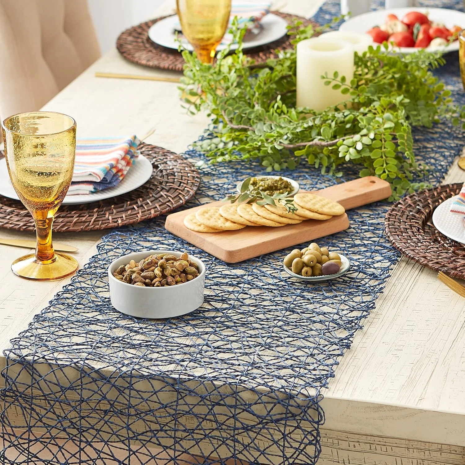 رانر رومیزی بافت کاغذی DII، دکوراسیون تعطیلات یا رویداد، دو رو، 35x183 سانتی متر، آبی فرانسوی رانر رومیزی بافت کاغذی DII، دکوراسیون تعطیلات یا رویداد، دو رو، 35x183 سانتی متر، آبی فرانسوی