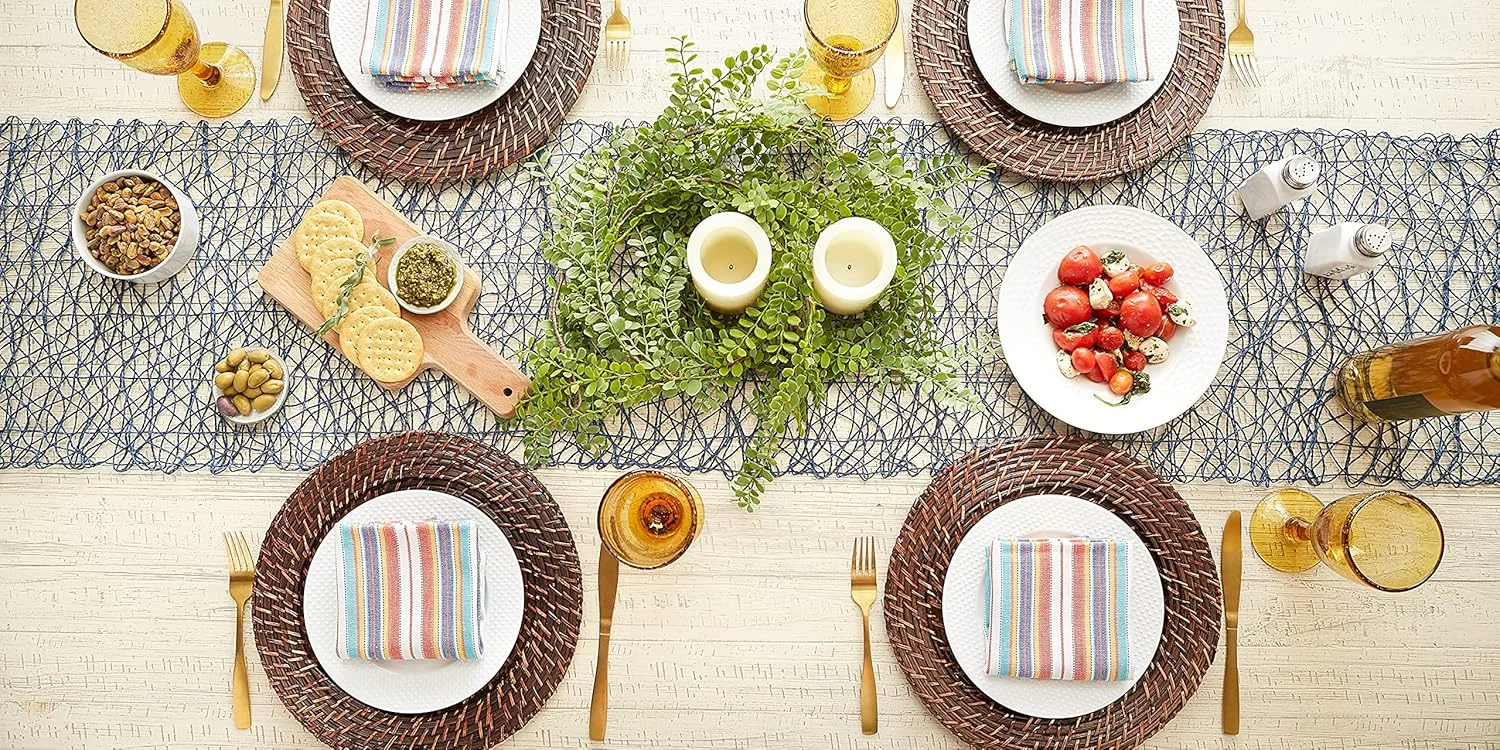 رانر رومیزی بافت کاغذی DII، دکوراسیون تعطیلات یا رویداد، دو رو، 35x183 سانتی متر، آبی فرانسوی رانر رومیزی بافت کاغذی DII، دکوراسیون تعطیلات یا رویداد، دو رو، 35x183 سانتی متر، آبی فرانسوی