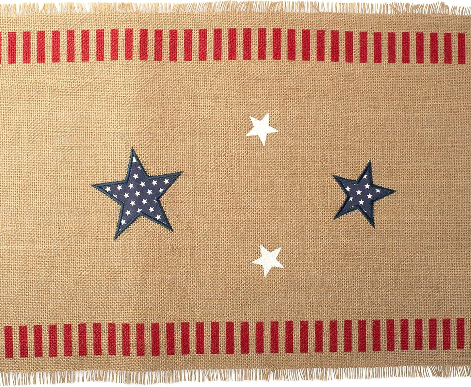 رانر رومیزی طرح چهارم جولای DII، سایز 14x108، جوت میهنی رانر رومیزی طرح چهارم جولای DII، سایز 14x108، جوت میهنی