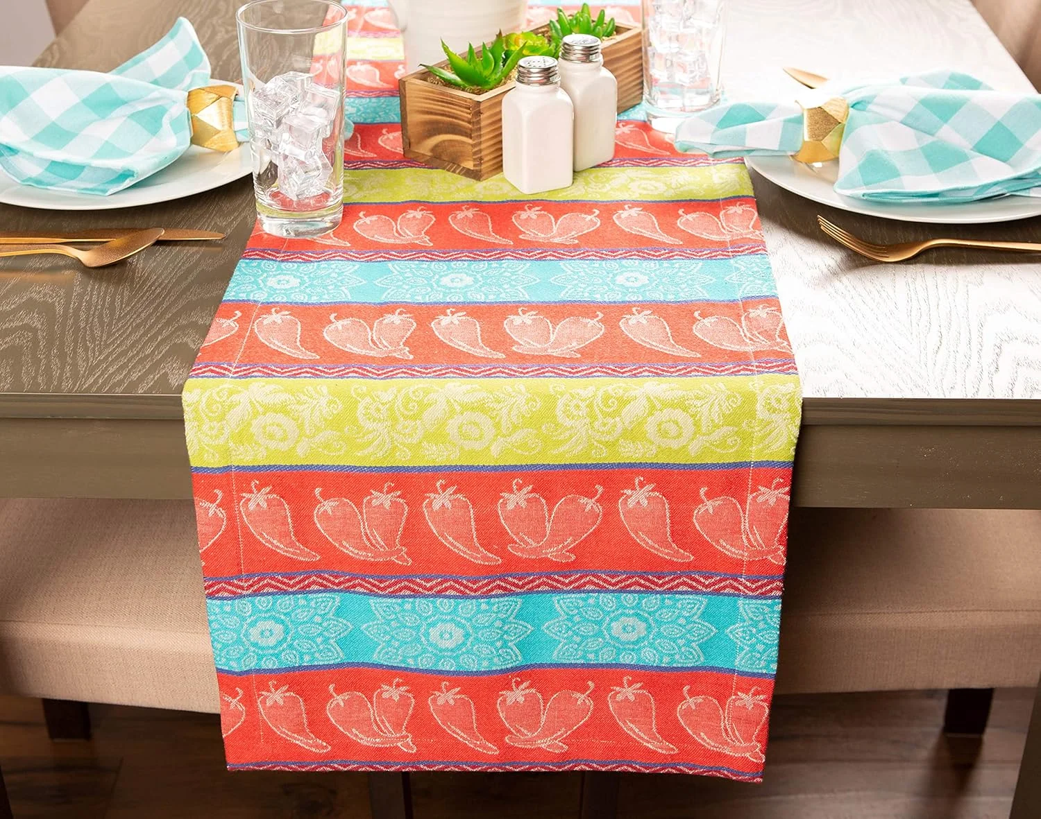 رانر رومیزی DII Baja Collection، 35x183 سانتی متر، فلفل چیلی رانر رومیزی DII Baja Collection، 35x183 سانتی متر، فلفل چیلی