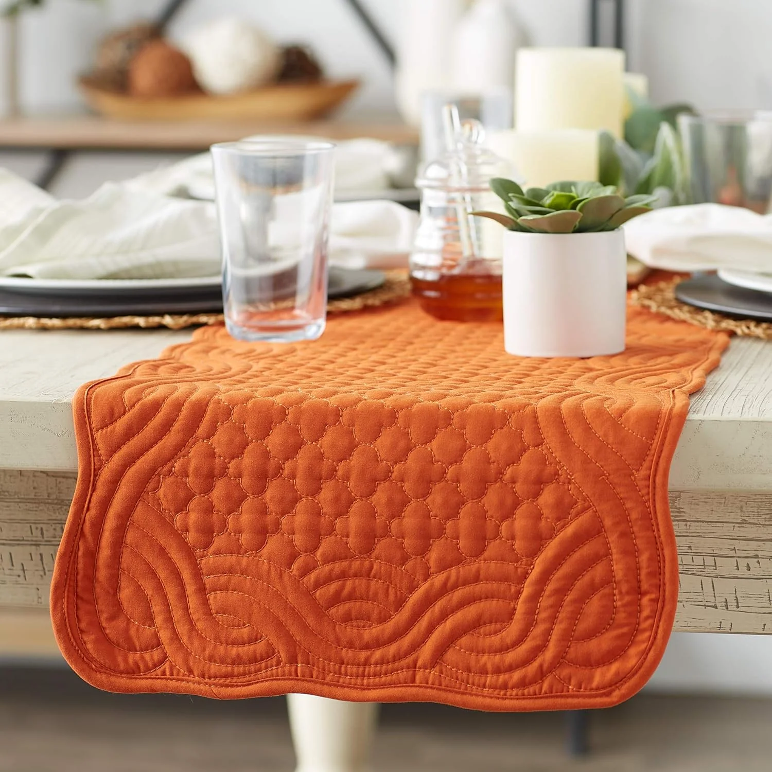 رانر رومیزی DII، پلی استر، ادویه کدو تنبل، 33x183 سانتی متر