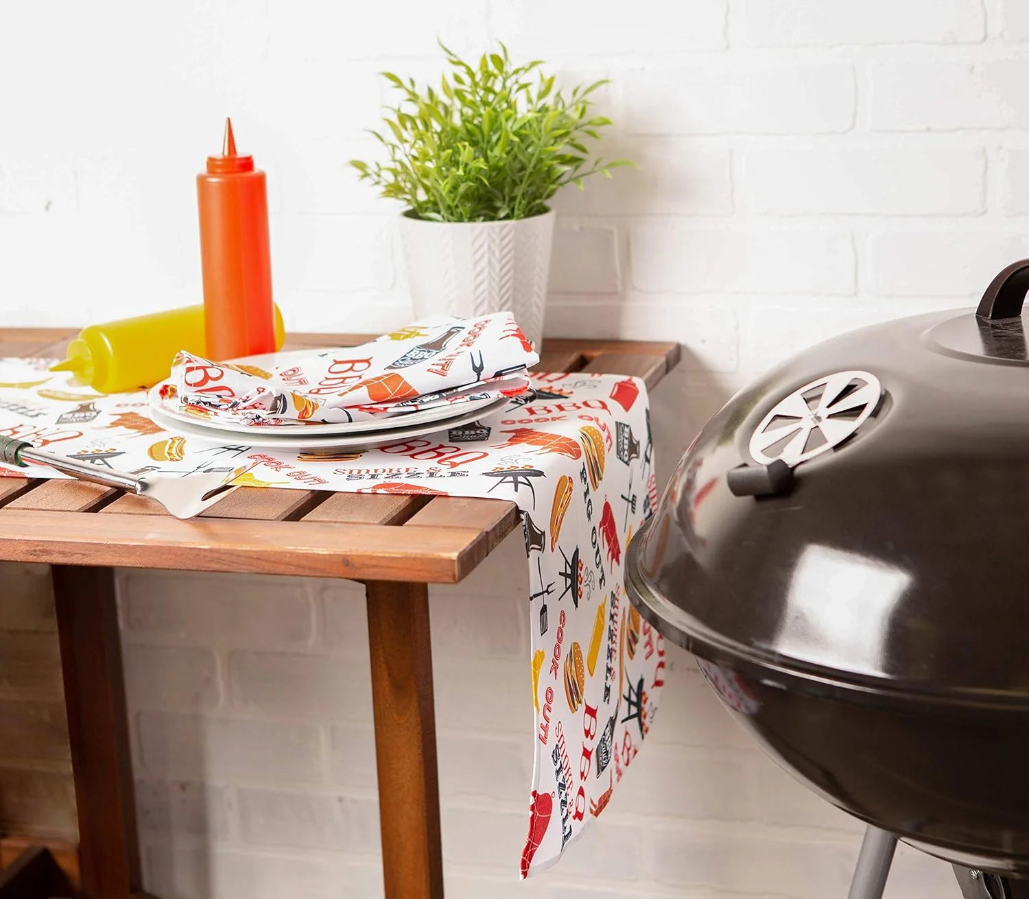 کالکشن رومیزی فضای باز DII، مقاوم در برابر لکه و ضد آب، 35x183 سانتی متر، باربیکیو کالکشن رومیزی فضای باز DII، مقاوم در برابر لکه و ضد آب، 35x183 سانتی متر، باربیکیو