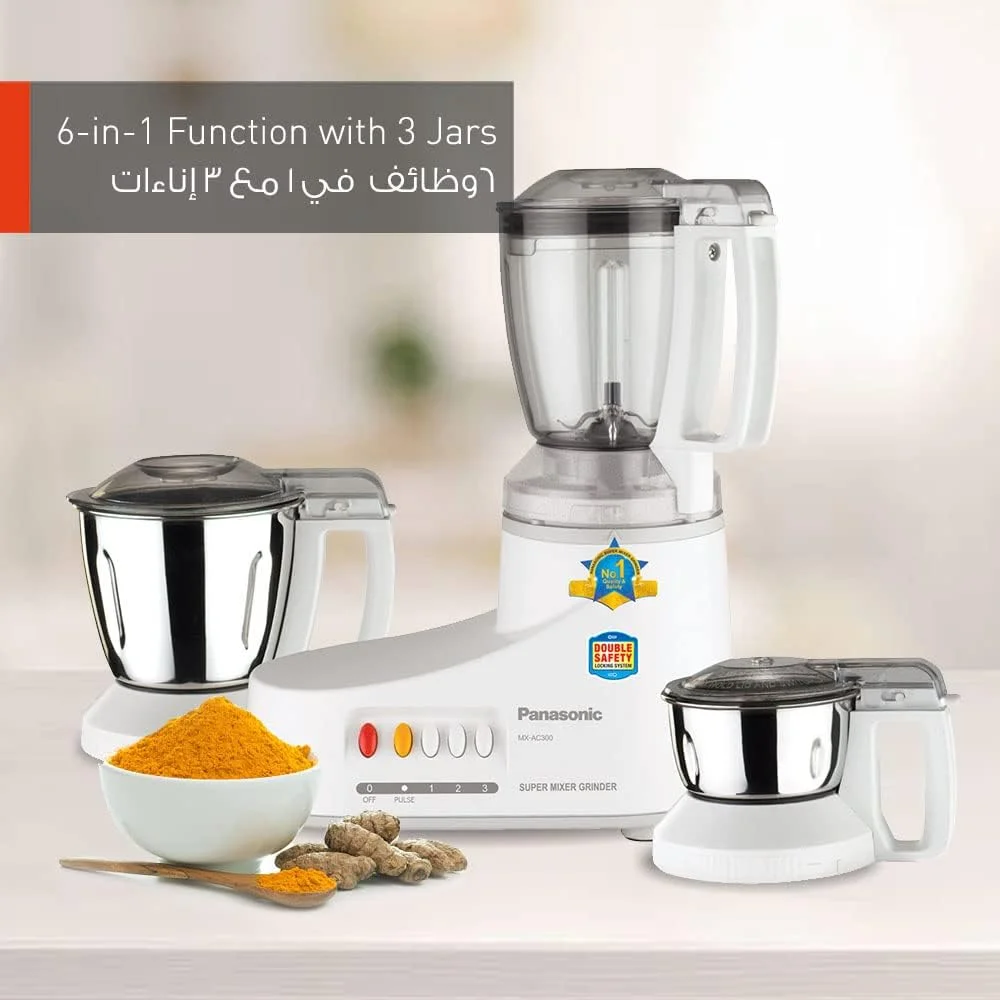 مخلوط کن آسیاب پاناسونیک با 3 پارچ مدل Mxac300 مخلوط کن آسیاب پاناسونیک با 3 پارچ مدل Mxac300