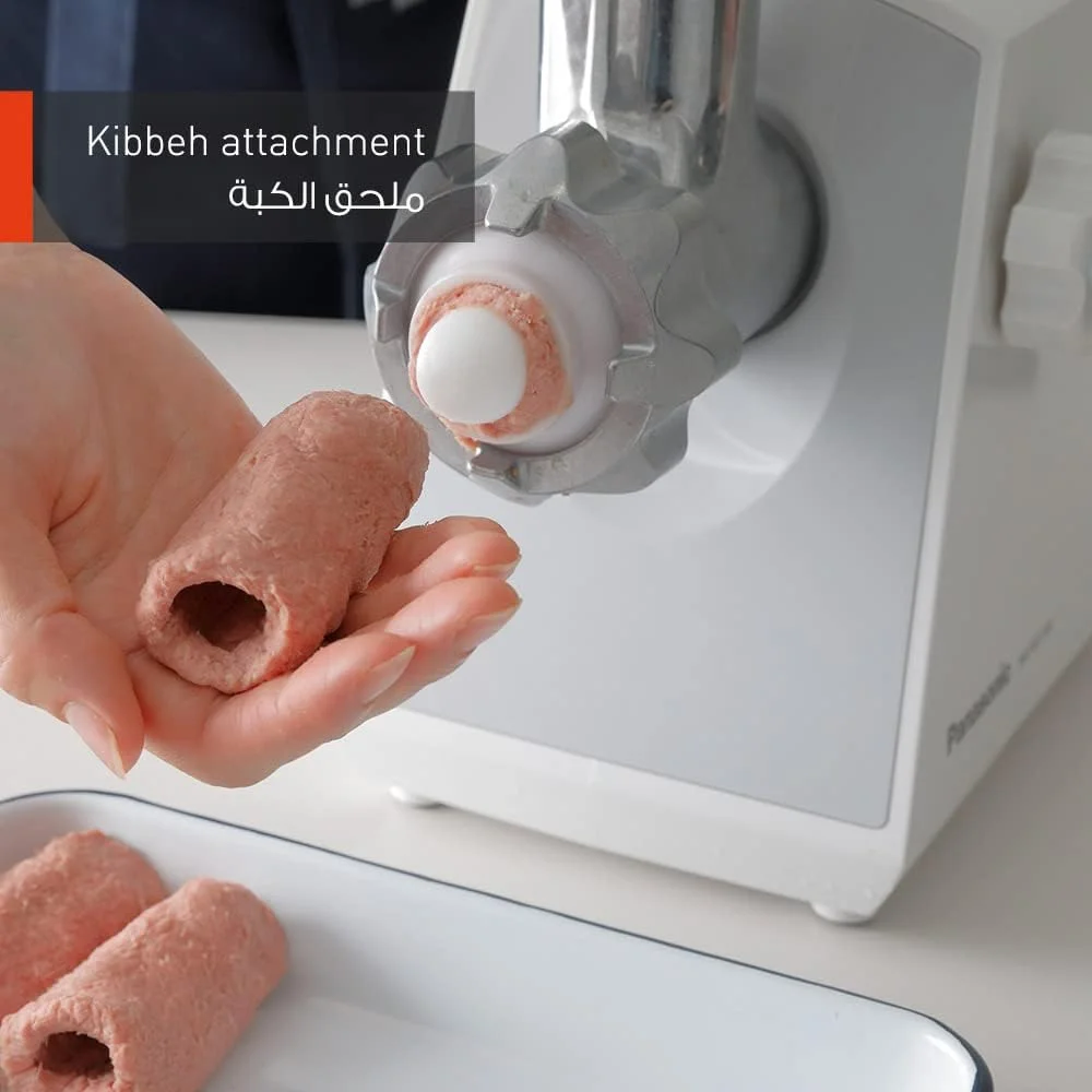 چرخ گوشت پاناسونیک، 1300 وات، مدل Mk-Mg1300، سفید، تیغه استیل ضد زنگ، 1 سال خدمات پس از فروش