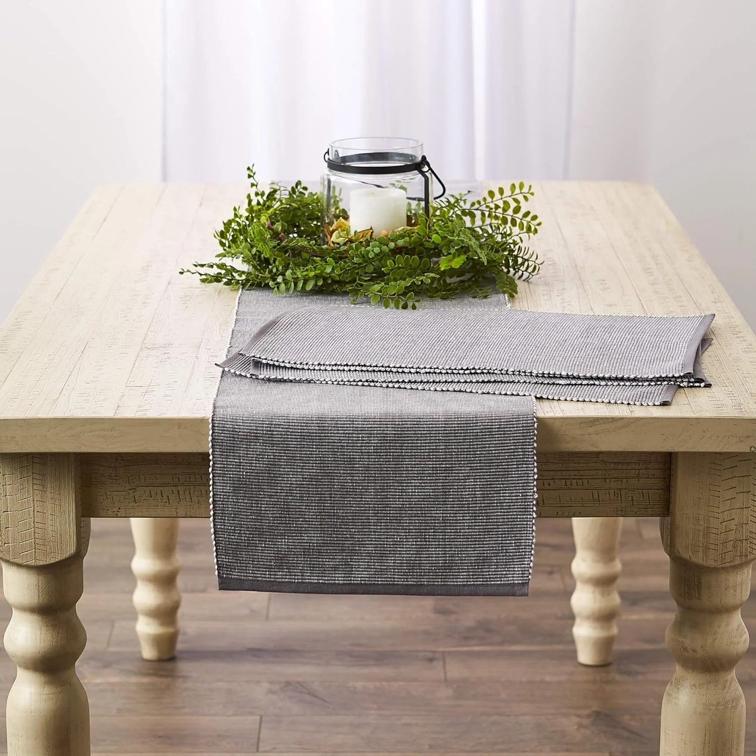 رانر رومیزی دو رنگ DII، 13x72، خاکستری