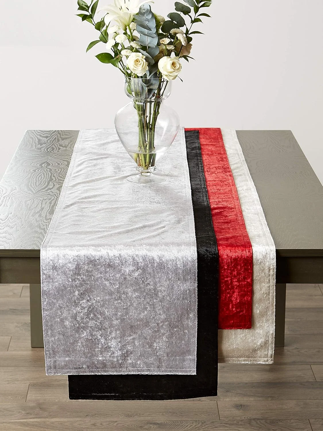 رانر رومیزی مخمل DII، 35x183 سانتی متر، قرمز