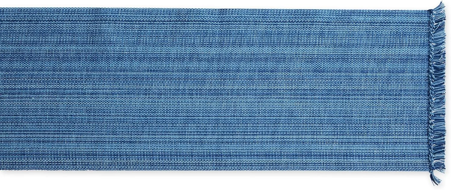 رانر رومیزی طرح‌دار DII، ابعاد 33x274 سانتی‌متر، آبی دریایی