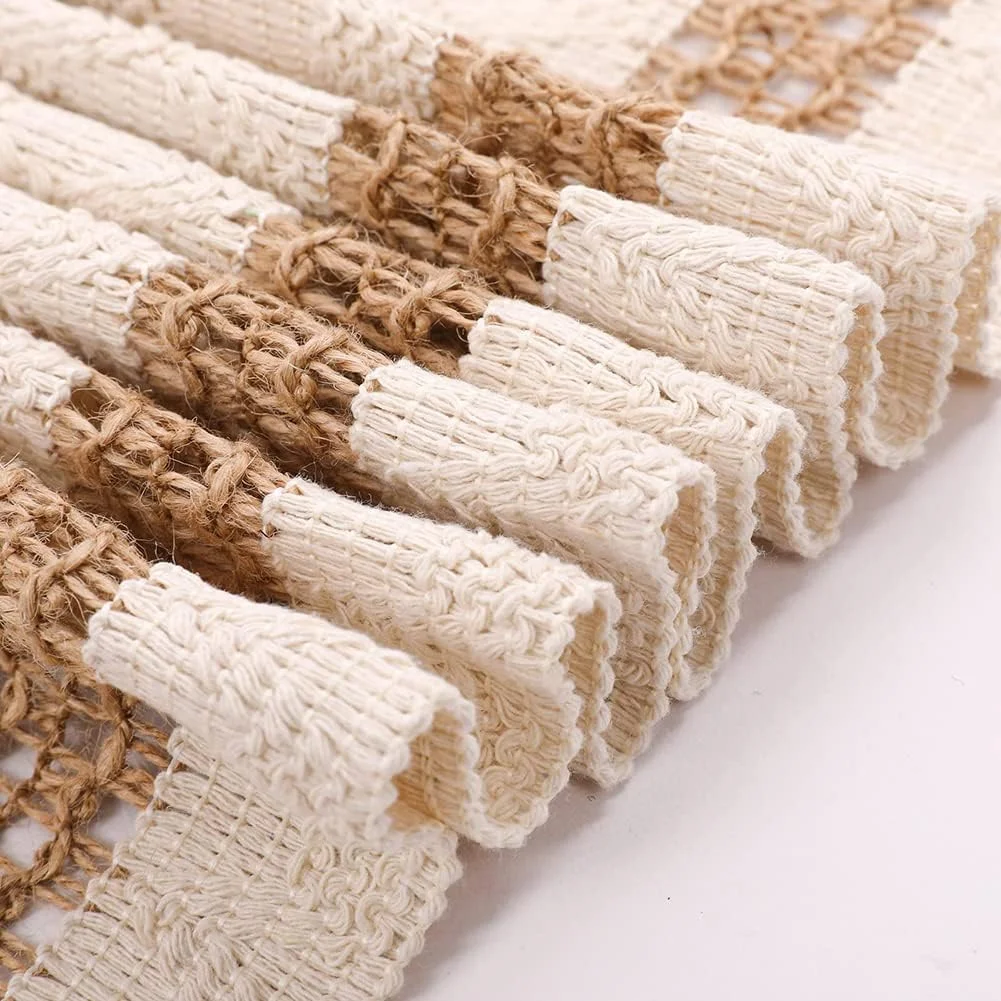 رانر رومیزی مکرومه KASTWAVE - پارچه کتان پنبه ای طرح بوهو با منگوله، دکوراسیون پارچه ای بوهمی طبیعی برای عروسی، مهمانی، دکوراسیون غذاخوری مزرعه، 30 در 180 سانتی متر رانر رومیزی مکرومه KASTWAVE - پارچه کتان پنبه ای طرح بوهو با منگوله، دکوراسیون پارچه ای بوهمی طبیعی برای عروسی، مهمانی، دکوراسیون غذاخوری مزرعه، 30 در 180 سانتی متر