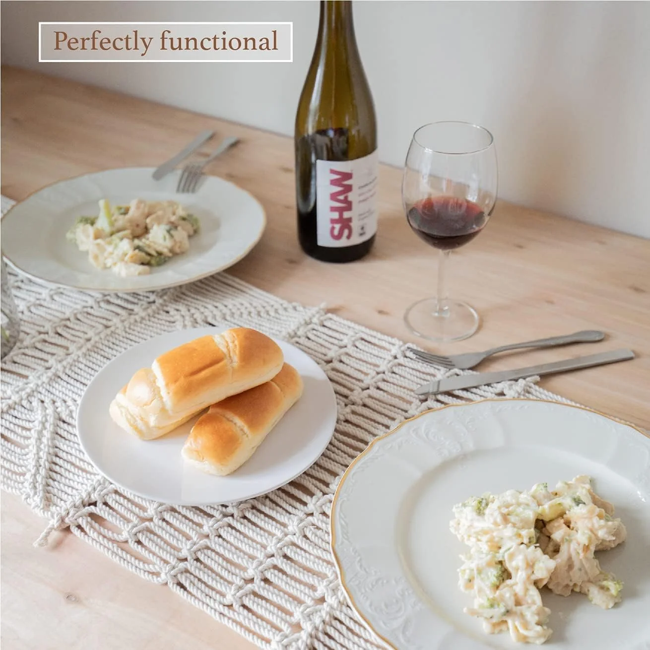 رانر رومیزی مکرومه KASTWAVE، دکور میز بافتنی عروسی، رانر میز بوهو برای میز ناهارخوری روستایی بوهمی، برای آشپزخانه اتاق غذاخوری مهمانی شکرگزاری کریسمس (183 X 33 سانتی متر) رانر رومیزی مکرومه KASTWAVE، دکور میز بافتنی عروسی، رانر میز بوهو برای میز ناهارخوری روستایی بوهمی، برای آشپزخانه اتاق غذاخوری مهمانی شکرگزاری کریسمس (183 X 33 سانتی متر)