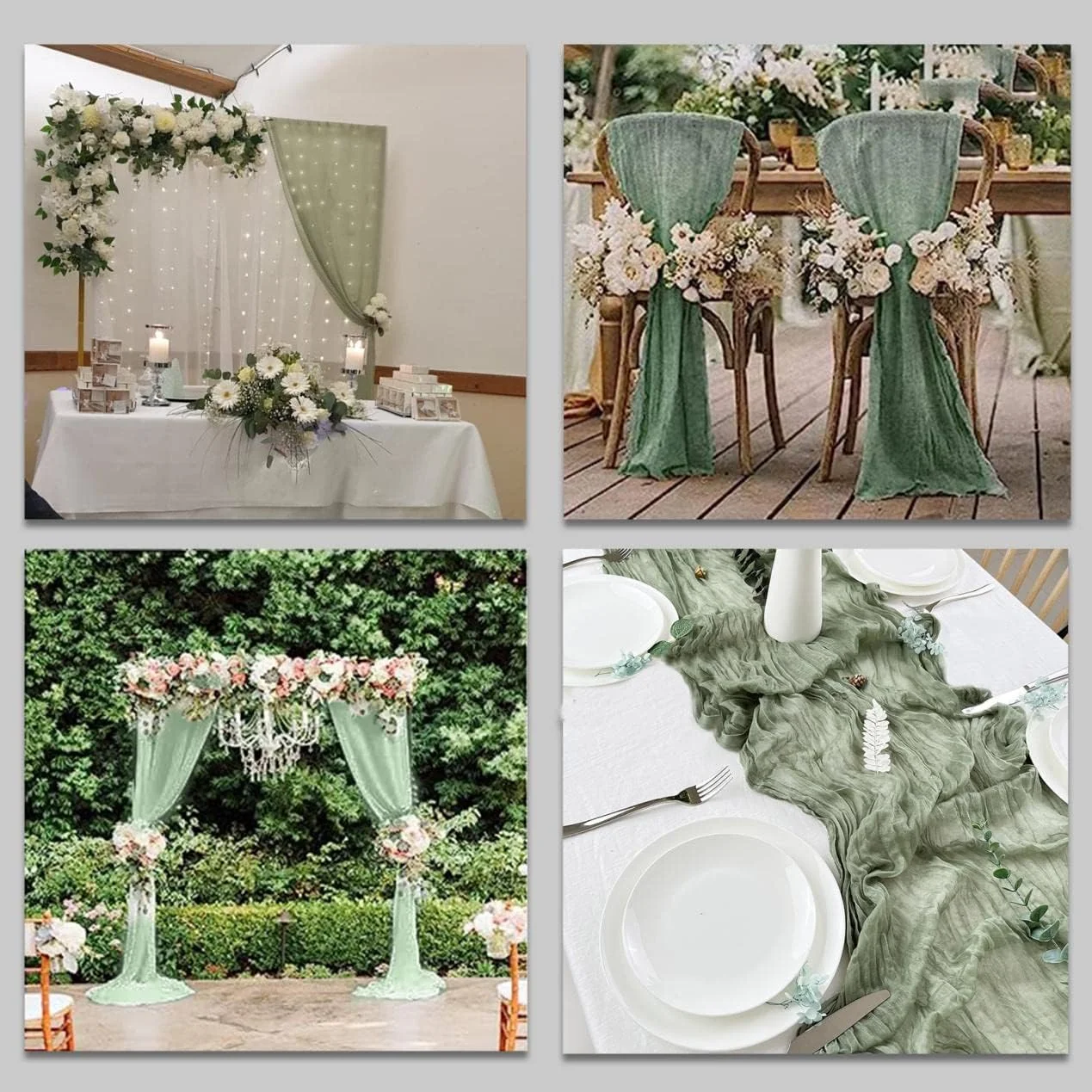 رانر رومیزی Lonimia، پارچه توری، پارچه نیمه شفاف، دکوراسیون توری ظریف، روستایی، قابل شستشو، عروسی، وینتیج، تولد، دکوراسیون جشن نوزاد، 90 x 400 سانتی متر (سبز) رانر رومیزی Lonimia، پارچه توری، پارچه نیمه شفاف، دکوراسیون توری ظریف، روستایی، قابل شستشو، عروسی، وینتیج، تولد، دکوراسیون جشن نوزاد، 90 x 400 سانتی متر (سبز)