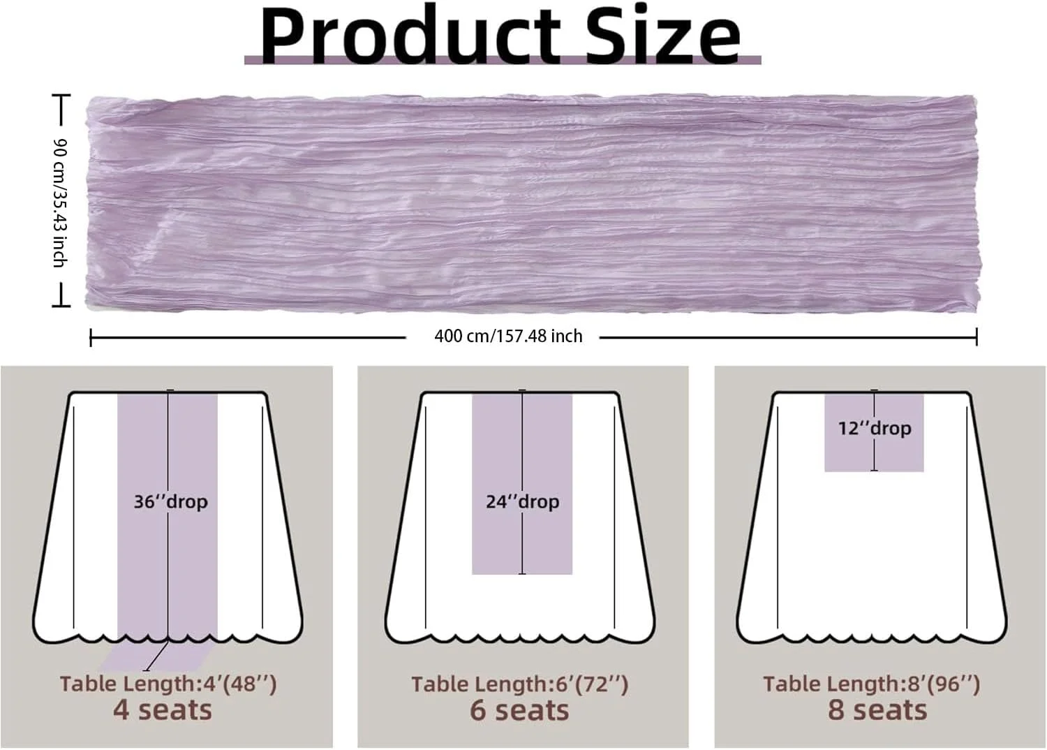 رانر میز توری، رومیزی توری روستایی بوهو، پارچه نیمه شفاف برای تزئین جشن عروسی، تولد، جشن نوزاد، 90x400 سانتی متر رانر میز توری، رومیزی توری روستایی بوهو، پارچه نیمه شفاف برای تزئین جشن عروسی، تولد، جشن نوزاد، 90x400 سانتی متر