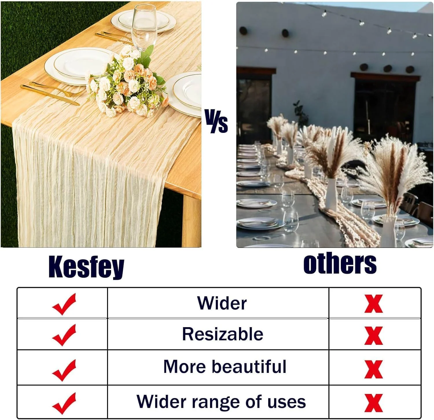 رانر میز پنبه ای لونیما (90x400 سانتی متر)، رانر میز روستیک بلند 4 متری برای تزئینات عروسی، مهمانی، جشن ها (1 عدد بژ) رانر میز پنبه ای لونیما (90x400 سانتی متر)، رانر میز روستیک بلند 4 متری برای تزئینات عروسی، مهمانی، جشن ها (1 عدد بژ)