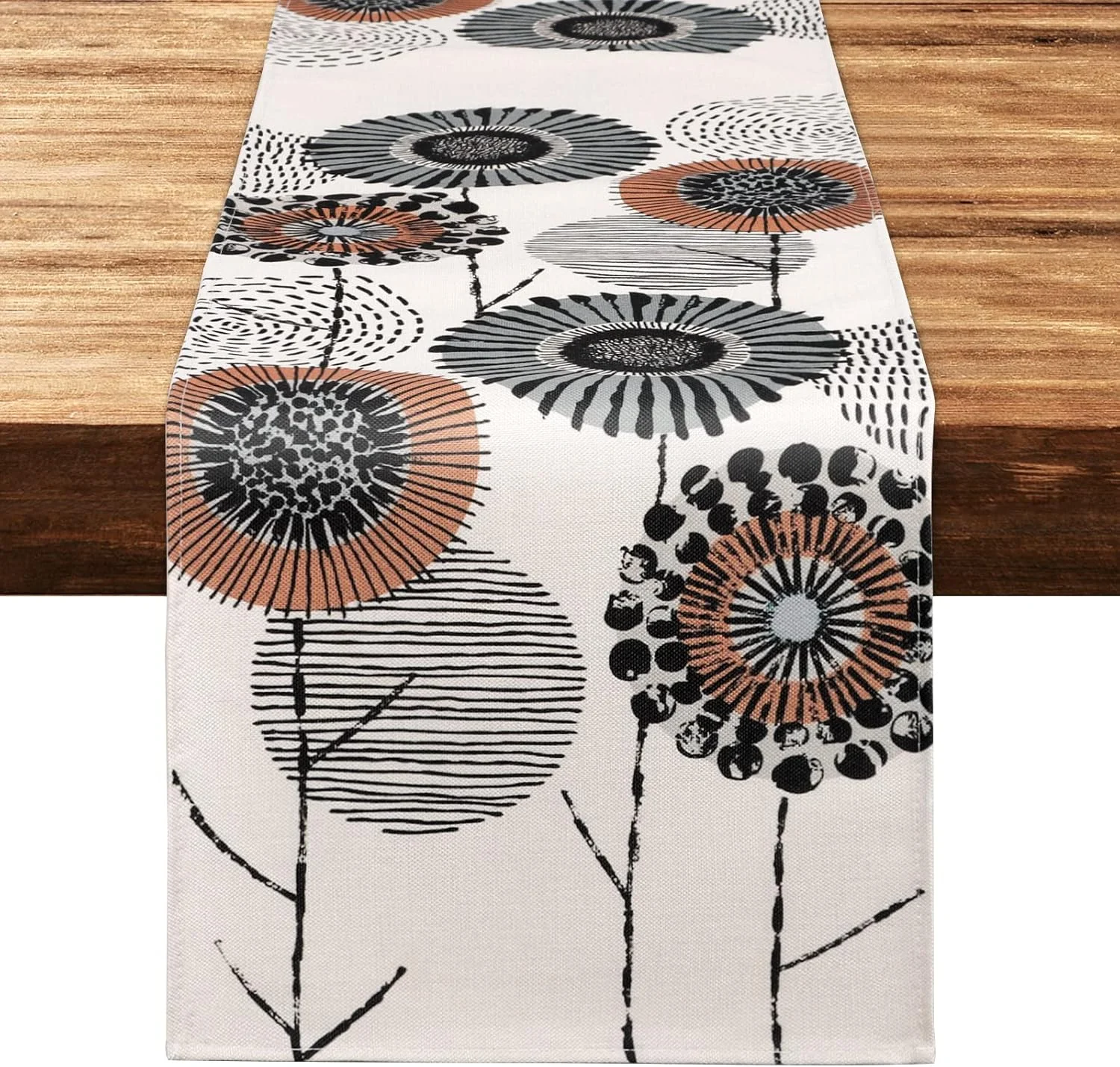 رانر رومیزی ولدمکور طرح گل و گیاه، 32 در 240 سانتی متر، مناسب دکوراسیون مدرن بهاری و تابستانی، رومیزی تزئینی وینتیج برای اتاق غذاخوری، آشپزخانه، مزرعه، عروسی، تولد و فضای باز