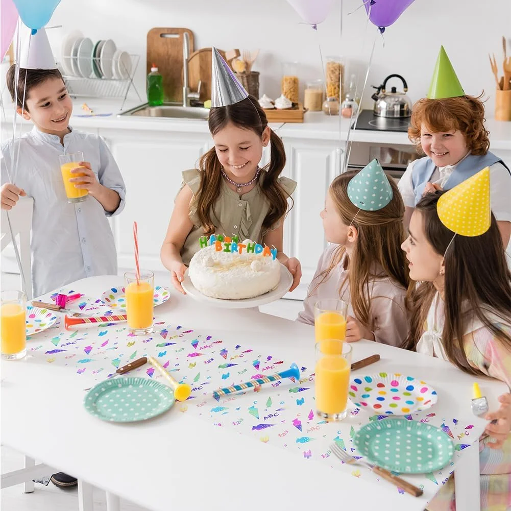 رانر رومیزی برای تزئینات روز اول مدرسه، پارچه رومیزی طرح ABC 123 به ابعاد 5 متر * 28 سانتی متر مناسب پسران و دختران، تزئین مهمانی پولکی، بسته بندی هدیه DIY، تولد و رویدادهای مدرسه رانر رومیزی برای تزئینات روز اول مدرسه، پارچه رومیزی طرح ABC 123 به ابعاد 5 متر * 28 سانتی متر مناسب پسران و دختران، تزئین مهمانی پولکی، بسته بندی هدیه DIY، تولد و رویدادهای مدرسه