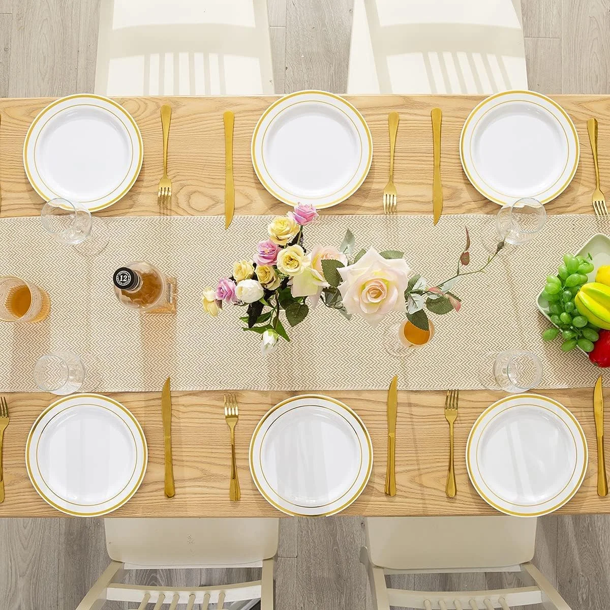 رانر رومیزی، رانر رومیزی روستایی کتان با منگوله دست ساز، دکور میز ۱۳ × ۷۲ اینچ برای مهمانی و تزئینات اتاق غذاخوری