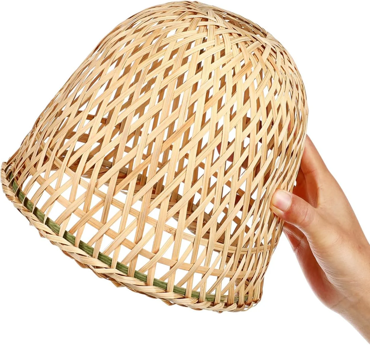 بالووه آباژور، 2 عدد آباژور بامبو بافت دست ساز قفس لامپ محافظ لوستر حصیری آباژور بافته شده جایگزین آویز چراغ روشنایی روستایی برای چراغ آویز چراغ کف بالووه آباژور، 2 عدد آباژور بامبو بافت دست ساز قفس لامپ محافظ لوستر حصیری آباژور بافته شده جایگزین آویز چراغ روشنایی روستایی برای چراغ آویز چراغ کف