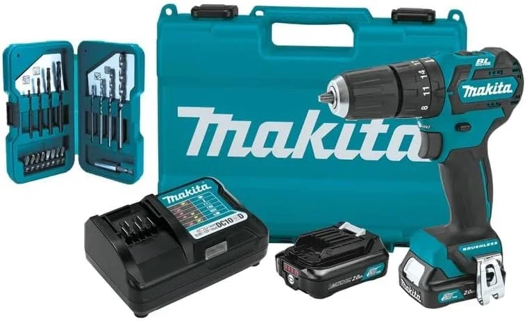 دریل پیچ گوشتی شارژی 12 ولت ماکیتا مدل HP333DWAE-Combo به همراه 2 عدد باتری 2 آمپر ساعت، شارژر و مجموعه سری پیچ گوشتی در جعبه حمل دریل پیچ گوشتی شارژی 12 ولت ماکیتا مدل HP333DWAE-Combo به همراه 2 عدد باتری 2 آمپر ساعت، شارژر و مجموعه سری پیچ گوشتی در جعبه حمل