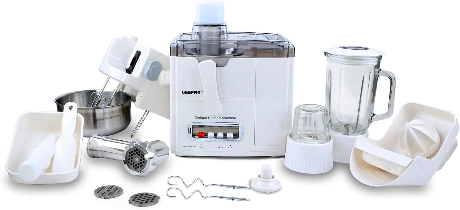 غذاساز و آبمیوه گیری 10 در 1 جیپاس مدل GSB1650 با توان 400 وات - مخلوط کن برقی جمع و جور، خردکن و آسیاب | ظرف 1.5 لیتری، عملکرد پالس 2 سرعته برای خرد کردن یخ غذاساز و آبمیوه گیری 10 در 1 جیپاس مدل GSB1650 با توان 400 وات - مخلوط کن برقی جمع و جور، خردکن و آسیاب | ظرف 1.5 لیتری، عملکرد پالس 2 سرعته برای خرد کردن یخ