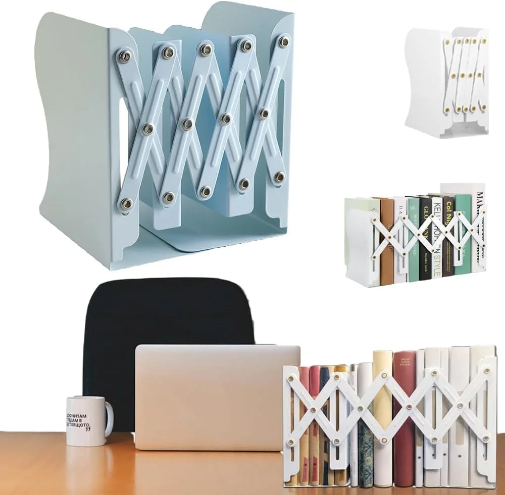 نگهدارنده کتاب فلزی قابل تنظیم، نگهدارنده تلسکوپی جمع شونده کتاب، سازمان دهنده رومیزی قابل گسترش برای دفتر و خانه، نگهدارنده پوشه قفسه کتاب بادوام برای کتاب ها و مجلات (آبی) نگهدارنده کتاب فلزی قابل تنظیم، نگهدارنده تلسکوپی جمع شونده کتاب، سازمان دهنده رومیزی قابل گسترش برای دفتر و خانه، نگهدارنده پوشه قفسه کتاب بادوام برای کتاب ها و مجلات (آبی)