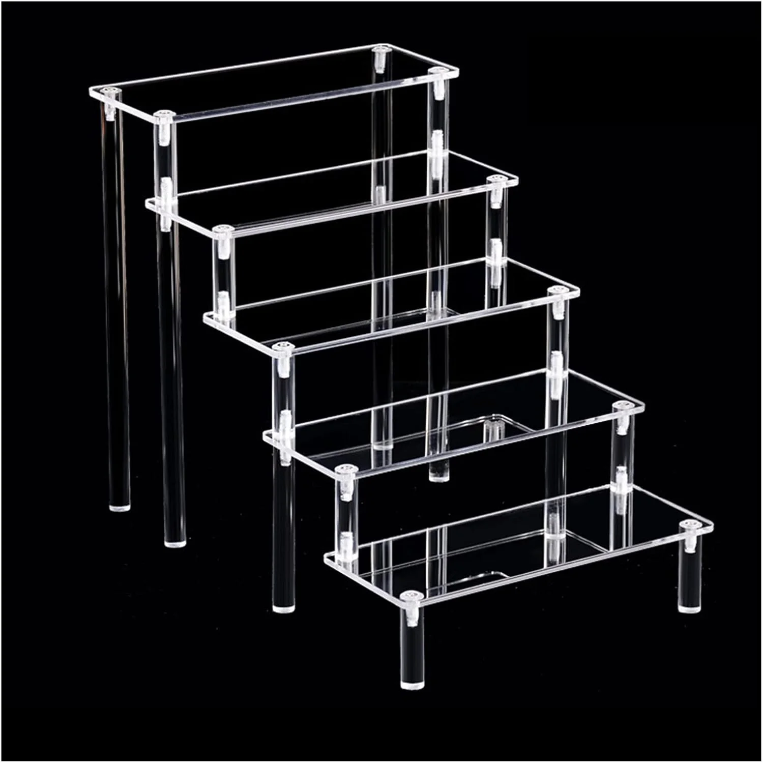 پایه های نمایشگر اکرلیک AJIODA، استند نمایشگر شفاف 5 طبقه اکرلیک، نگهدارنده دسر، غذا، کیک، مناسب برای فیگورهای POP، اسباب بازی، عطر، محصولات آرایشی و بهداشتی، استفاده رومیزی پایه های نمایشگر اکرلیک AJIODA، استند نمایشگر شفاف 5 طبقه اکرلیک، نگهدارنده دسر، غذا، کیک، مناسب برای فیگورهای POP، اسباب بازی، عطر، محصولات آرایشی و بهداشتی، استفاده رومیزی