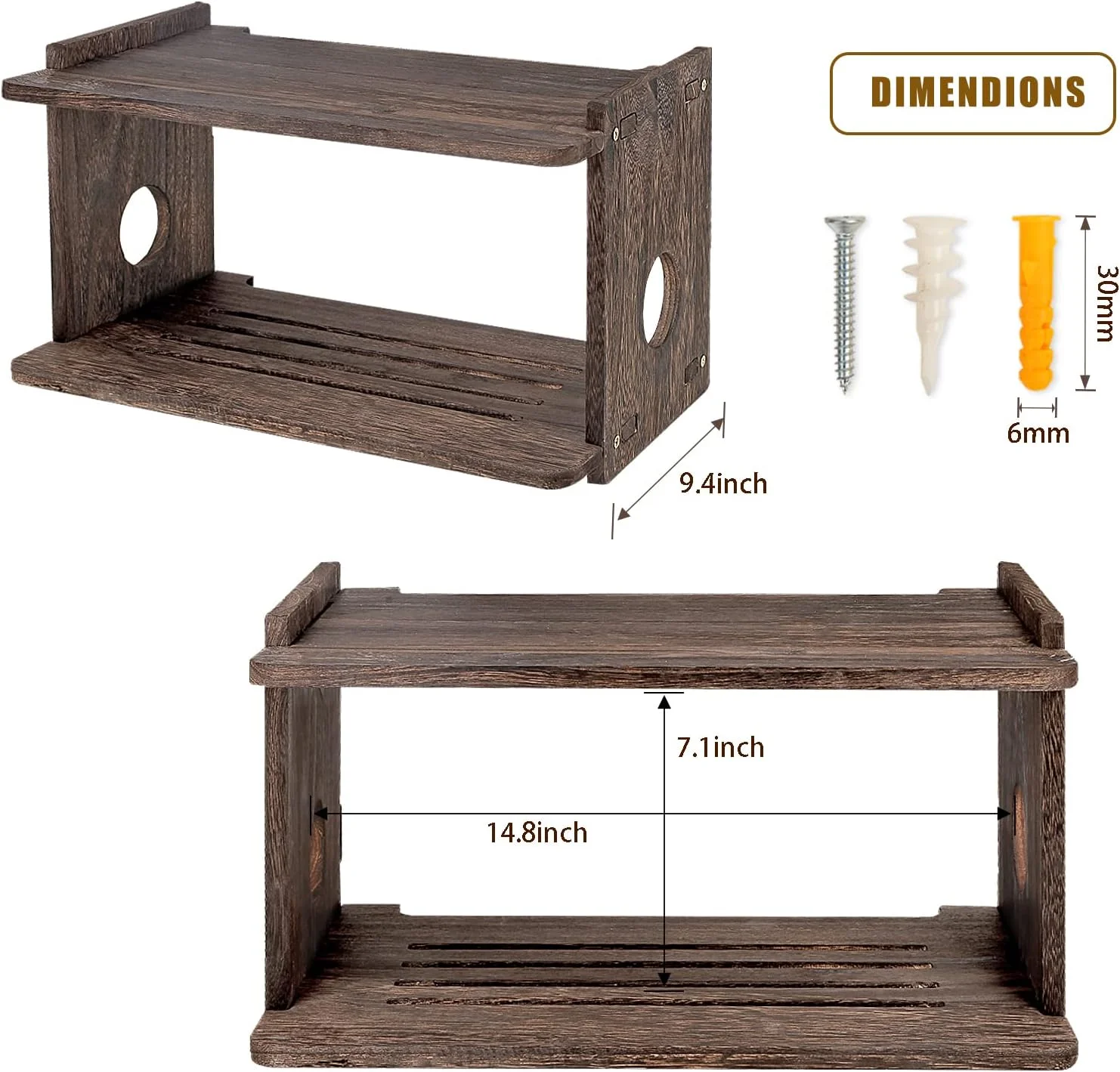 قفسه شناور پروژکتور BEARUT، قفسه روتر، نگهدارنده دیواری، پایه تلویزیون، جعبه ذخیره سازی روتر وای فای، پوشش جعبه کابل مودم، قفسه تلویزیون برای پروژکتور Xbox، پخش کننده های DVD، کنسول های بازی، لوازم جانبی تلویزیون