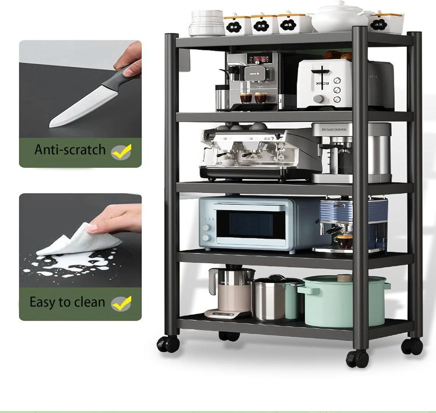 قفسه مایکروویو، پایه قفسه مایکروویو قابل تنظیم، قفسه آشپزخانه، پایه اجاق توستر، پایه پلوپز، سازمان دهنده آشپزخانه (3 طبقه) قفسه مایکروویو، پایه قفسه مایکروویو قابل تنظیم، قفسه آشپزخانه، پایه اجاق توستر، پایه پلوپز، سازمان دهنده آشپزخانه (3 طبقه)