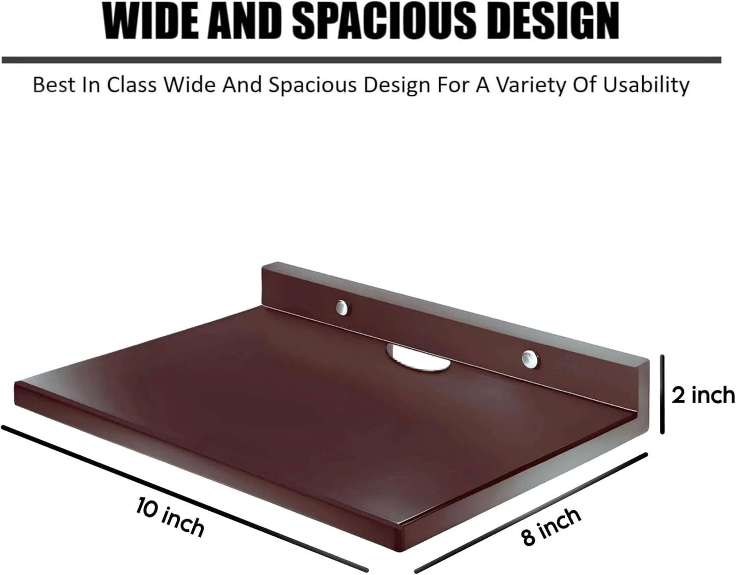 پایه باکس چوبی مهندسی شده دایم استور | پایه دیواری باکس برای قفسه دیواری خانگی برای نگهداری بلندگوها، روتر وای فای، کنسول بازی، ریموت و دستگاه استریم (قهوه ای)