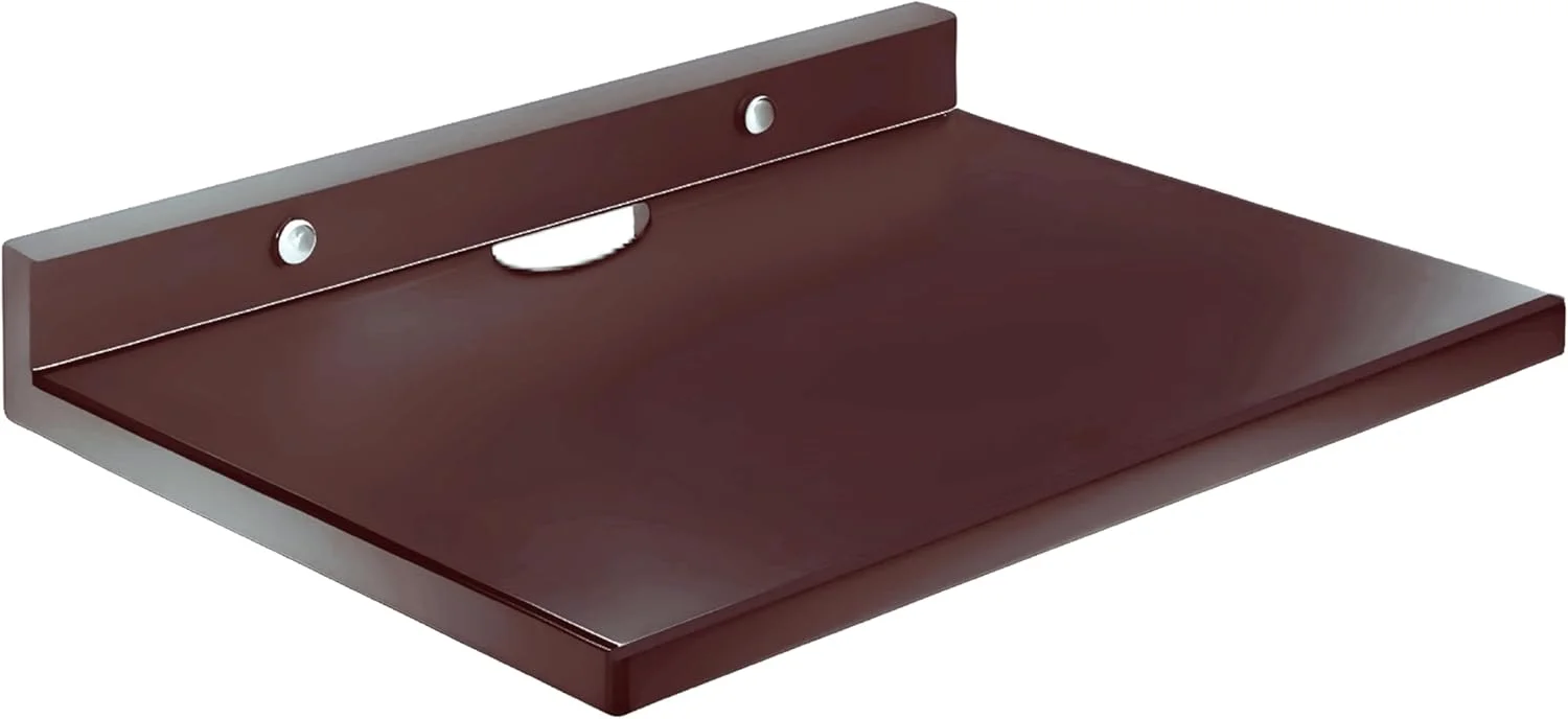 پایه باکس چوبی مهندسی شده دایم استور | پایه دیواری باکس برای قفسه دیواری خانگی برای نگهداری بلندگوها، روتر وای فای، کنسول بازی، ریموت و دستگاه استریم (قهوه ای)