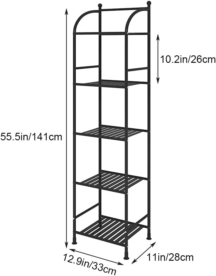 قفسه باز ذخیره سازی حمام Forthcan، قفسه ذخیره سازی، قفسه گوشه فلزی ایستاده 5 طبقه، قفسه بندی گوشه فلزی ایستاده (5 طبقه، مشکی) قفسه باز ذخیره سازی حمام Forthcan، قفسه ذخیره سازی، قفسه گوشه فلزی ایستاده 5 طبقه، قفسه بندی گوشه فلزی ایستاده (5 طبقه، مشکی)