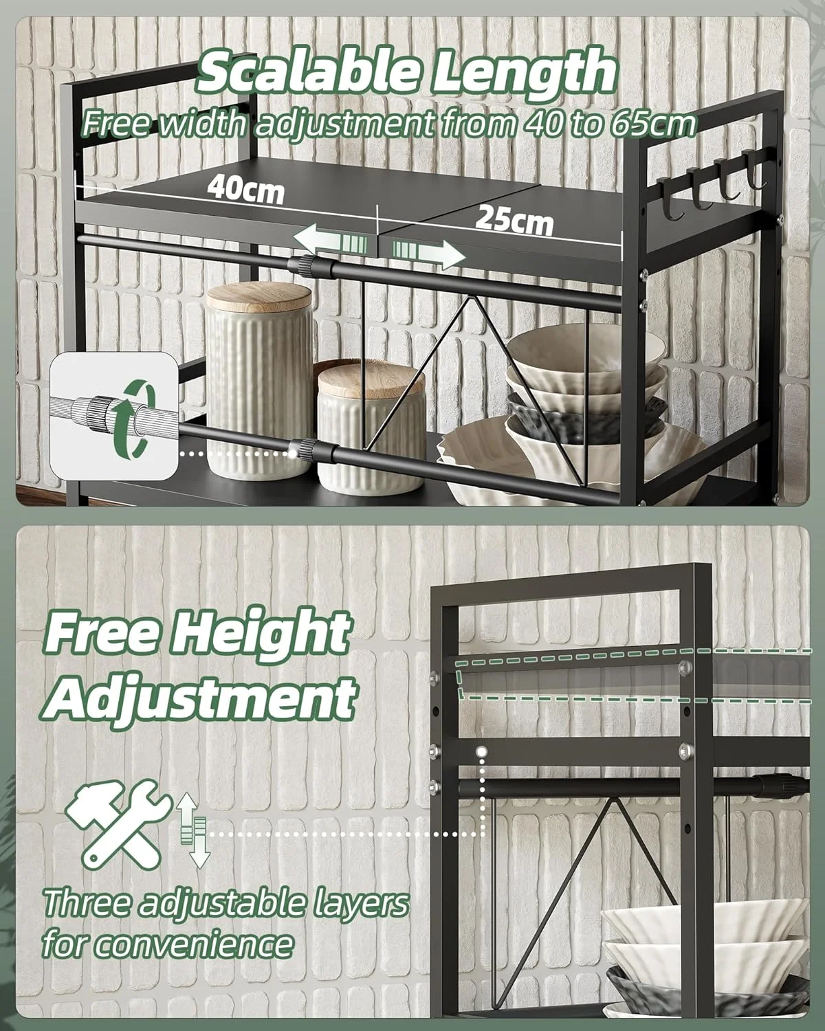 پایه مایکروویو 3 طبقه NETEL، قفسه مایکروویو فولادی کربنی قابل گسترش با نگهدارنده لوازم جانبی، قفسه سازمان دهنده آشپزخانه با ظرفیت بزرگ برای صرفه جویی در فضا، قفسه های مایکروویو، مشکی پایه مایکروویو 3 طبقه NETEL، قفسه مایکروویو فولادی کربنی قابل گسترش با نگهدارنده لوازم جانبی، قفسه سازمان دهنده آشپزخانه با ظرفیت بزرگ برای صرفه جویی در فضا، قفسه های مایکروویو، مشکی