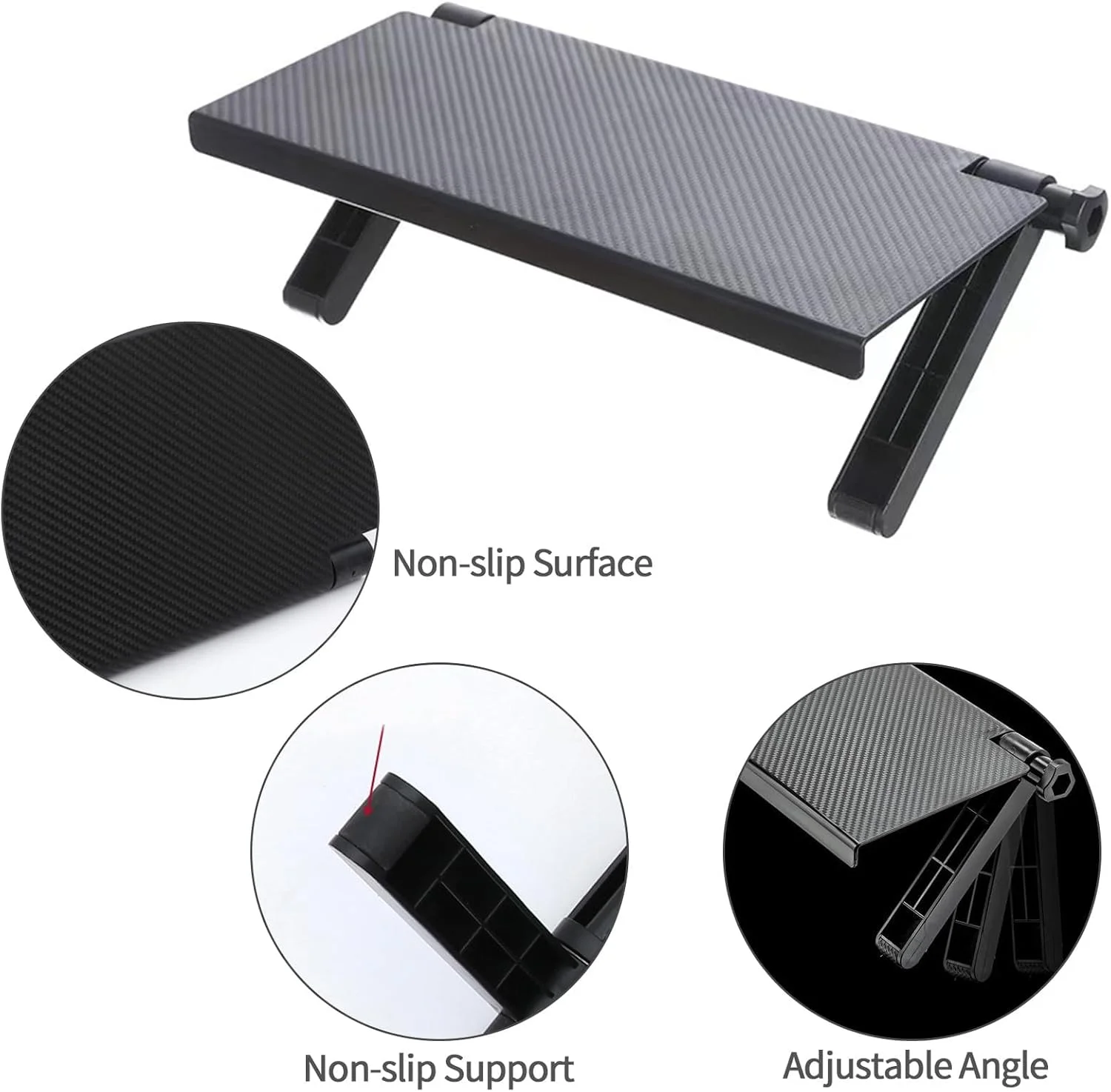 استند نگهدارنده بالای صفحه نمایش تلویزیون NALACAL، براکت نصب مانیتور کامپیوتر مشکی با قابلیت تنظیم و پلتفرم 33 سانتی متری برای بلندگوها، روتر، ساندبار و کنسول بازی