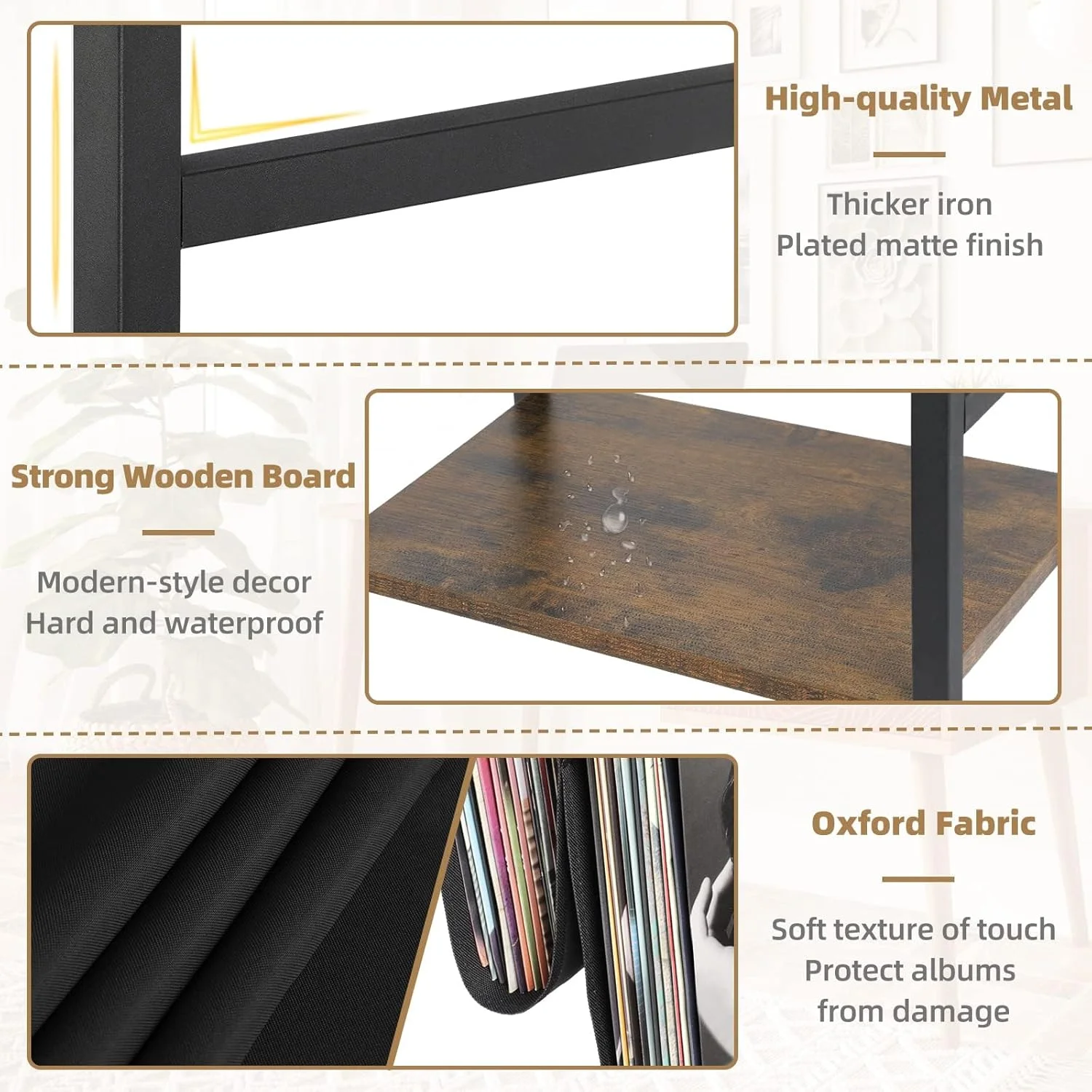 استند گرامافون Pseul، میز گرام با قفسه 3 طبقه برای نگهداری آلبومهای وینیل، میز گرامافون با ظرفیت تا 200 آلبوم، نگهدارنده آلبوم وینیل برای اتاق نشیمن با قفسه نمایش، کابینت گرام برای استریو استند گرامافون Pseul، میز گرام با قفسه 3 طبقه برای نگهداری آلبومهای وینیل، میز گرامافون با ظرفیت تا 200 آلبوم، نگهدارنده آلبوم وینیل برای اتاق نشیمن با قفسه نمایش، کابینت گرام برای استریو